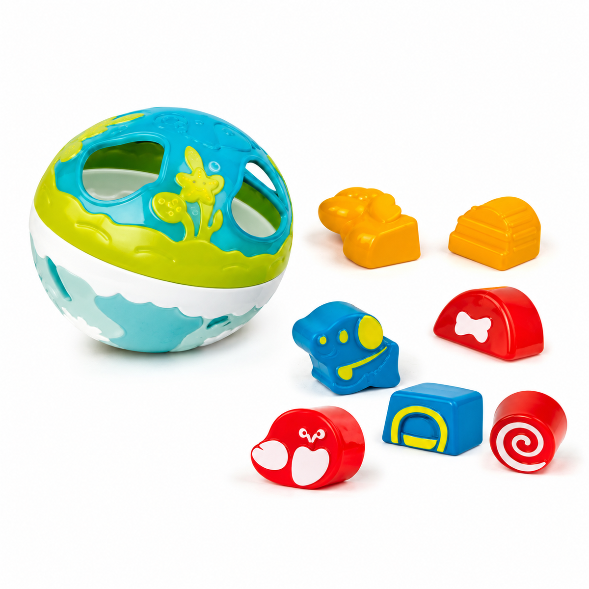 Winfun Soft Shape Sorting Ball – Baby Sensory Learning Toy