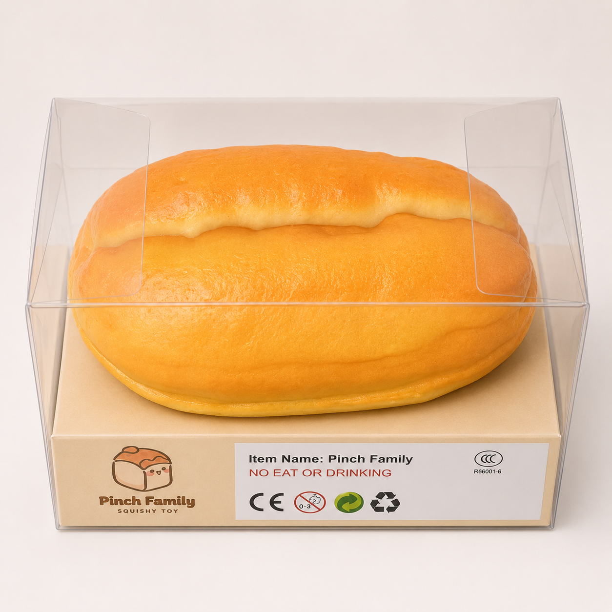 Pinch Family Bread Loaf Squishy Toy