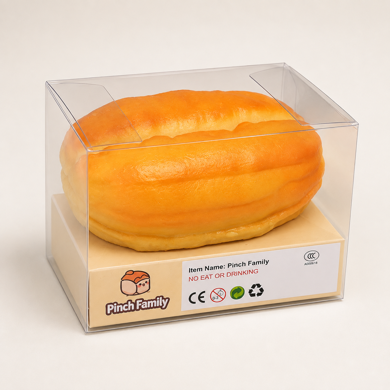 Pinch Family Bread Loaf Squishy Toy