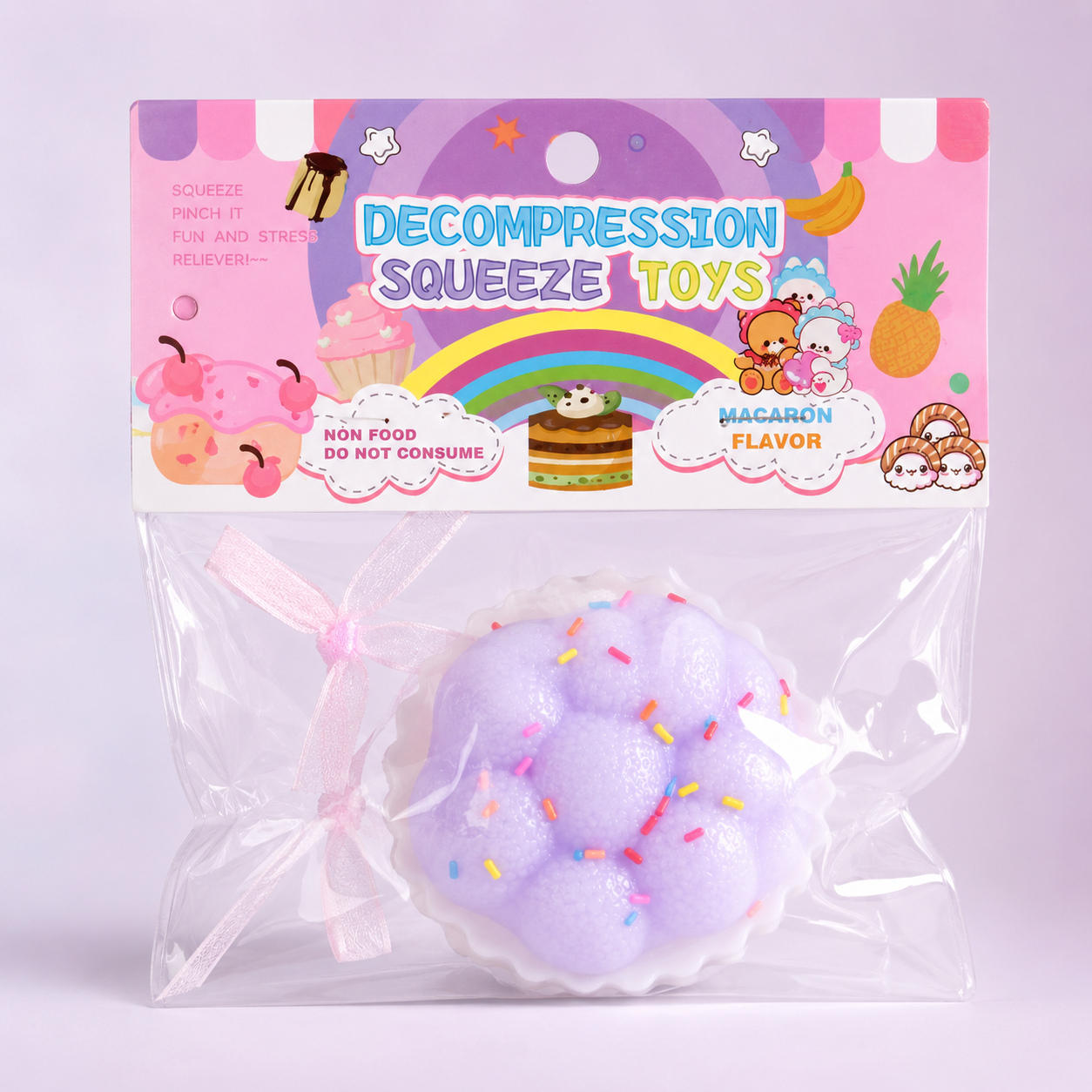 Purple Cupcake Decompression Squishy Squeeze Toy