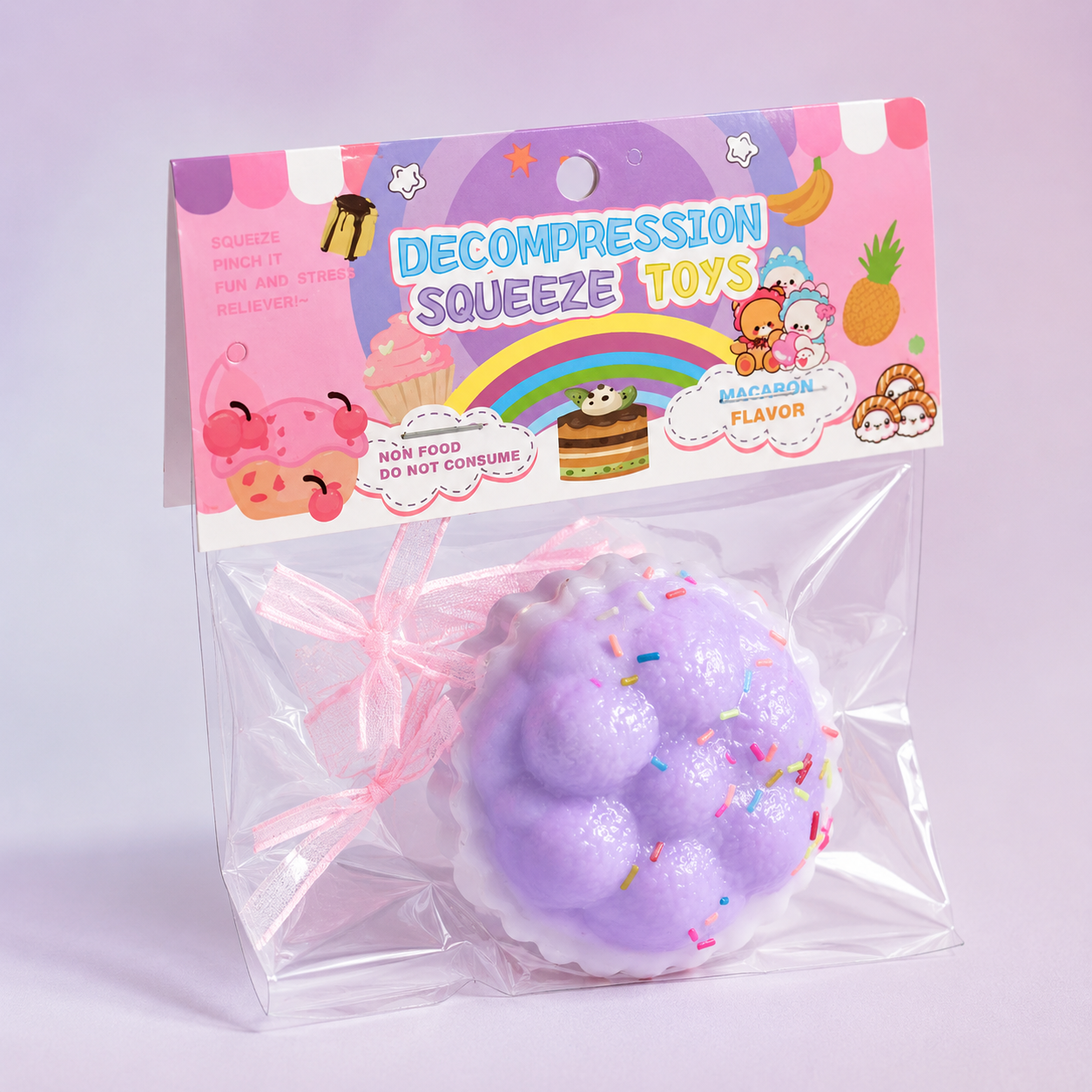 Purple Cupcake Decompression Squishy Squeeze Toy