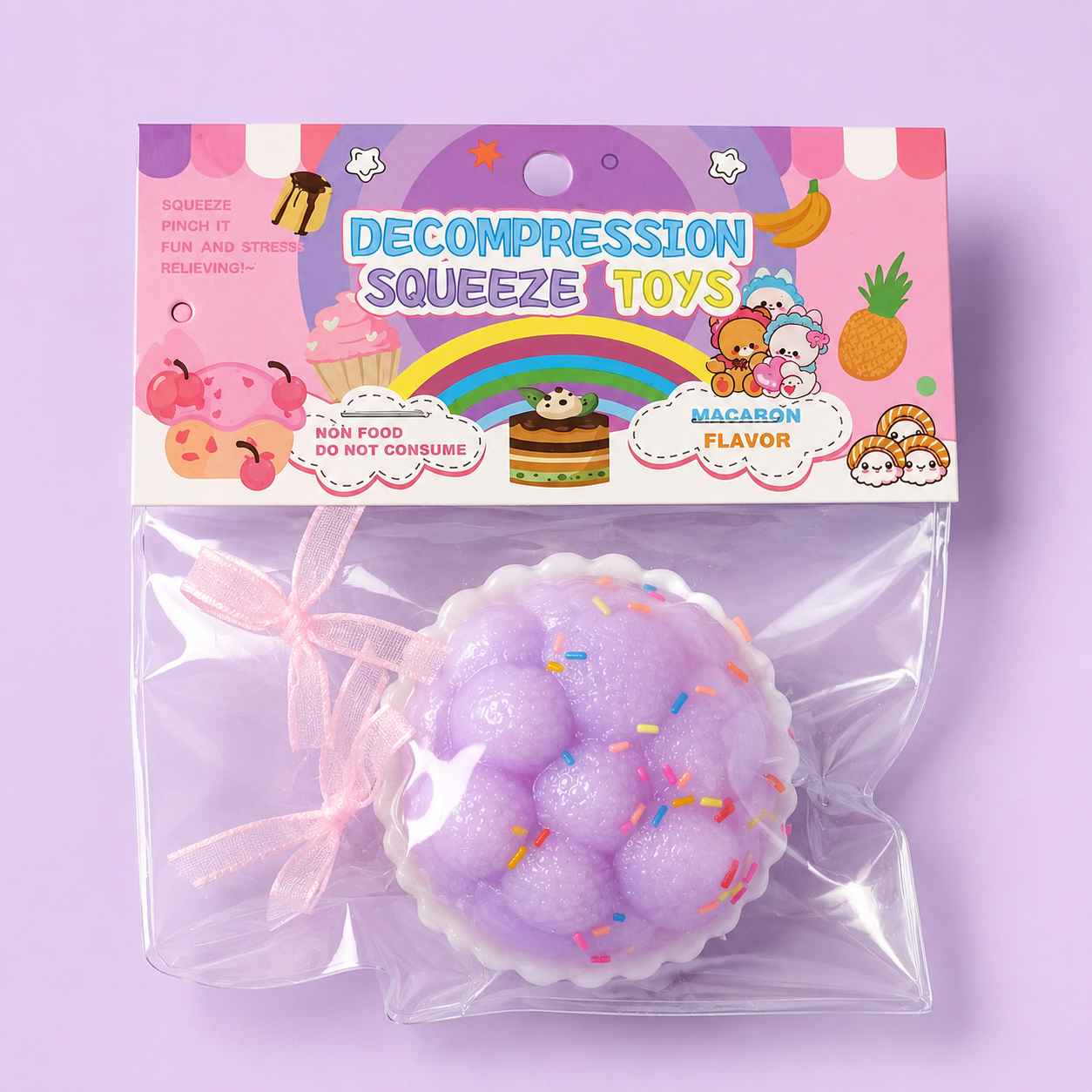 Purple Cupcake Decompression Squishy Squeeze Toy