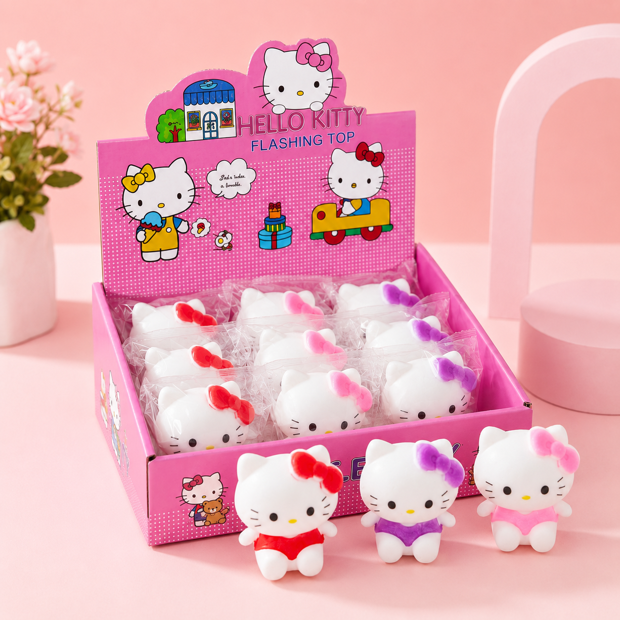 Cute Cat-Ear Character Squishy Toy – Assorted Colors