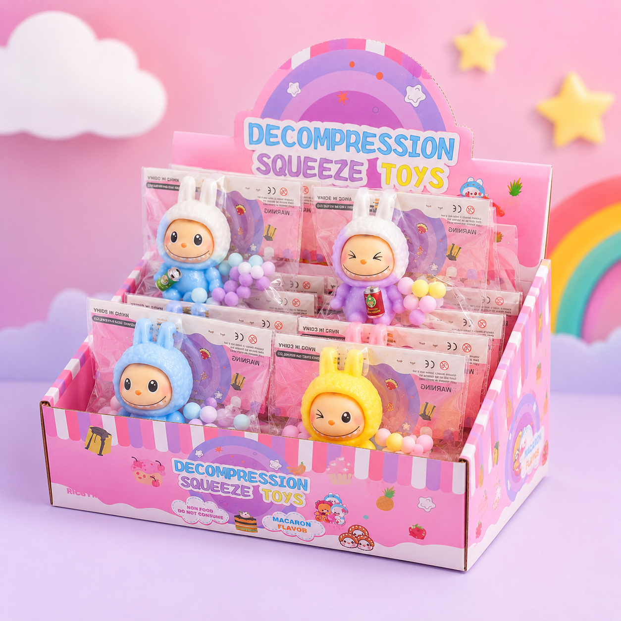 Cute Hooded Doll Decompression Squishy Toy – Assorted Colors