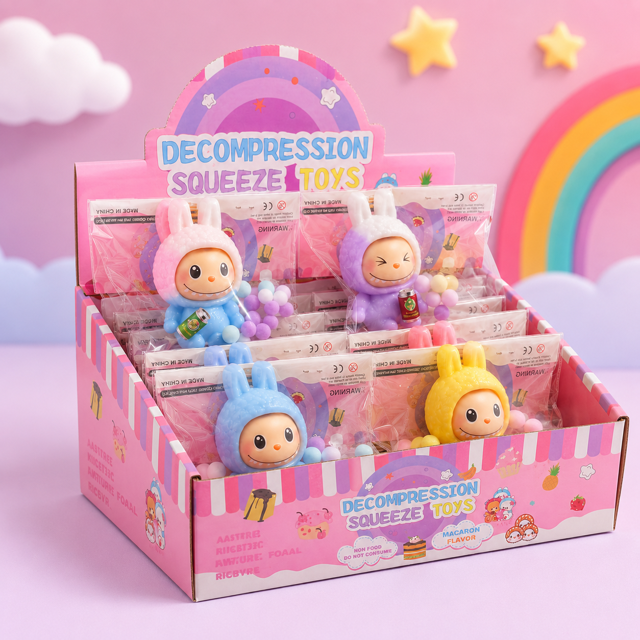 Cute Hooded Doll Decompression Squishy Toy – Assorted Colors