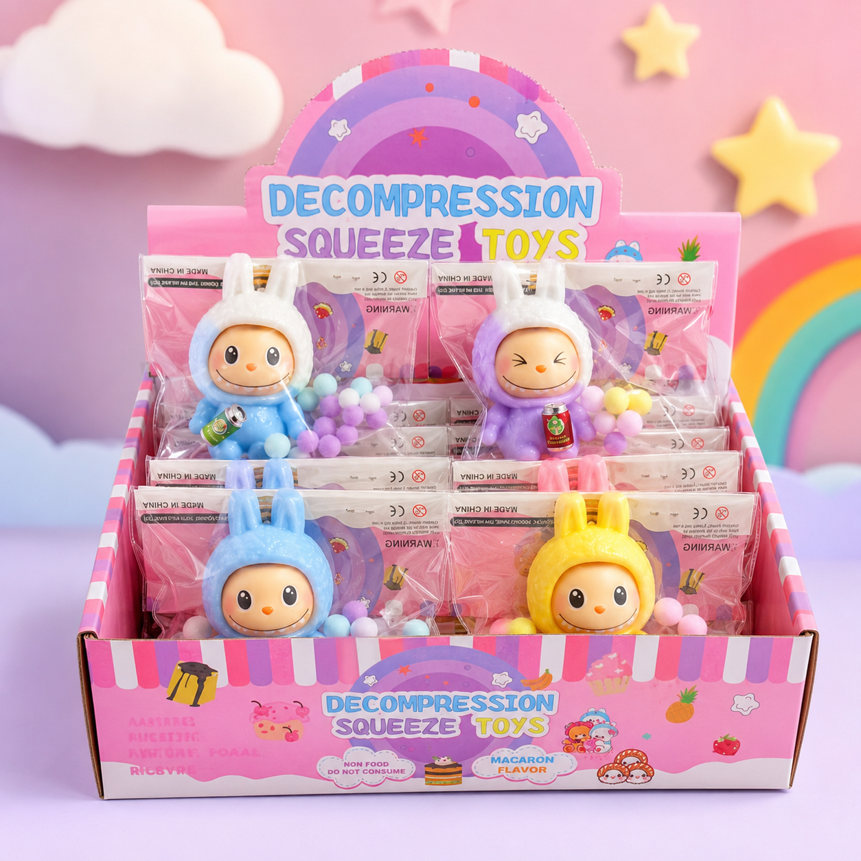Cute Hooded Doll Decompression Squishy Toy – Assorted Colors