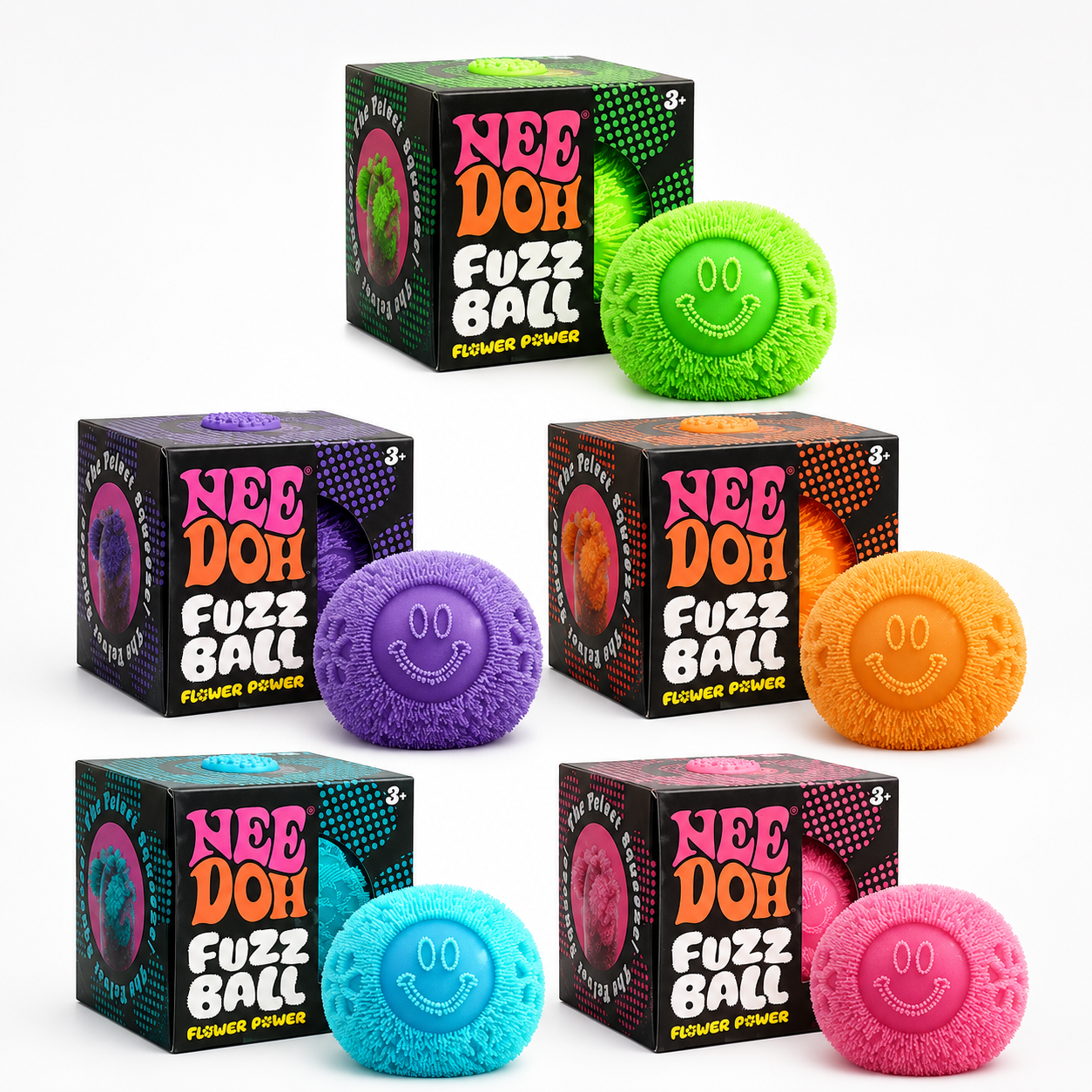 FTY-SQ-010 NeeDoh Fuzz Ball Sensory Toy