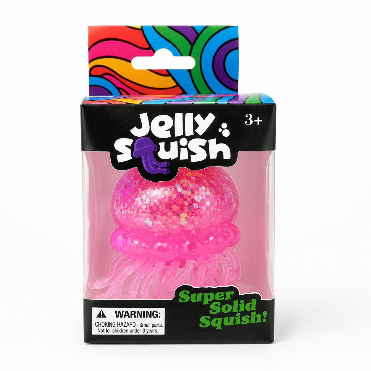 FTY-SQ-011 Jelly Squish Glitter Jellyfish Toy