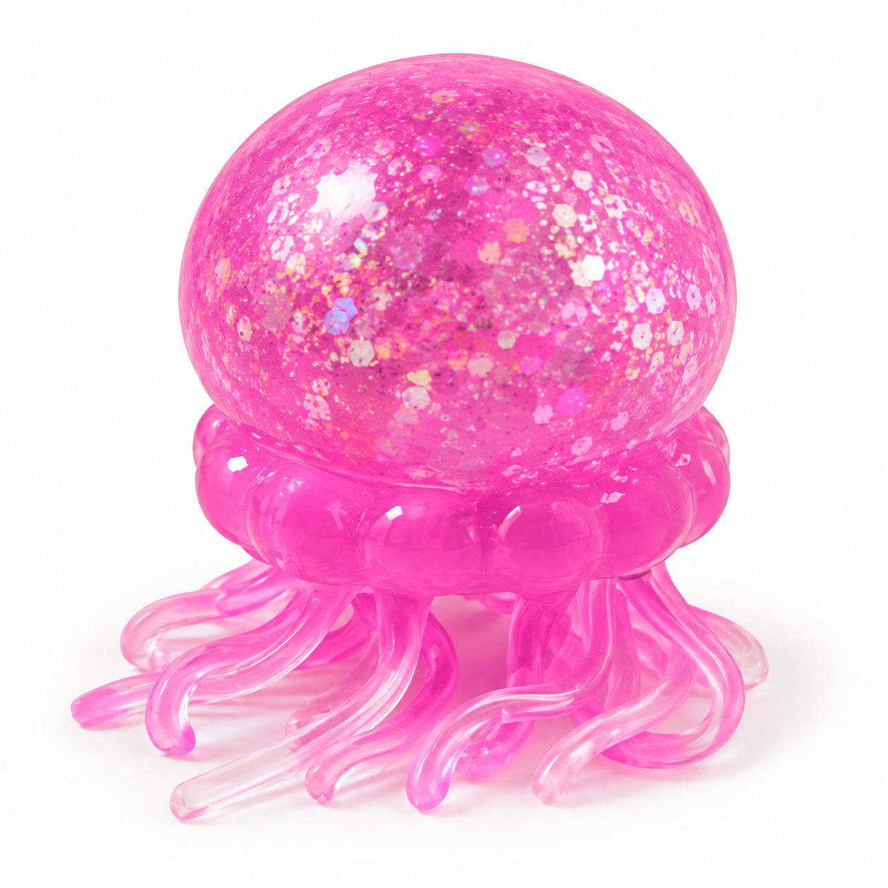 FTY-SQ-011 Jelly Squish Glitter Jellyfish Toy