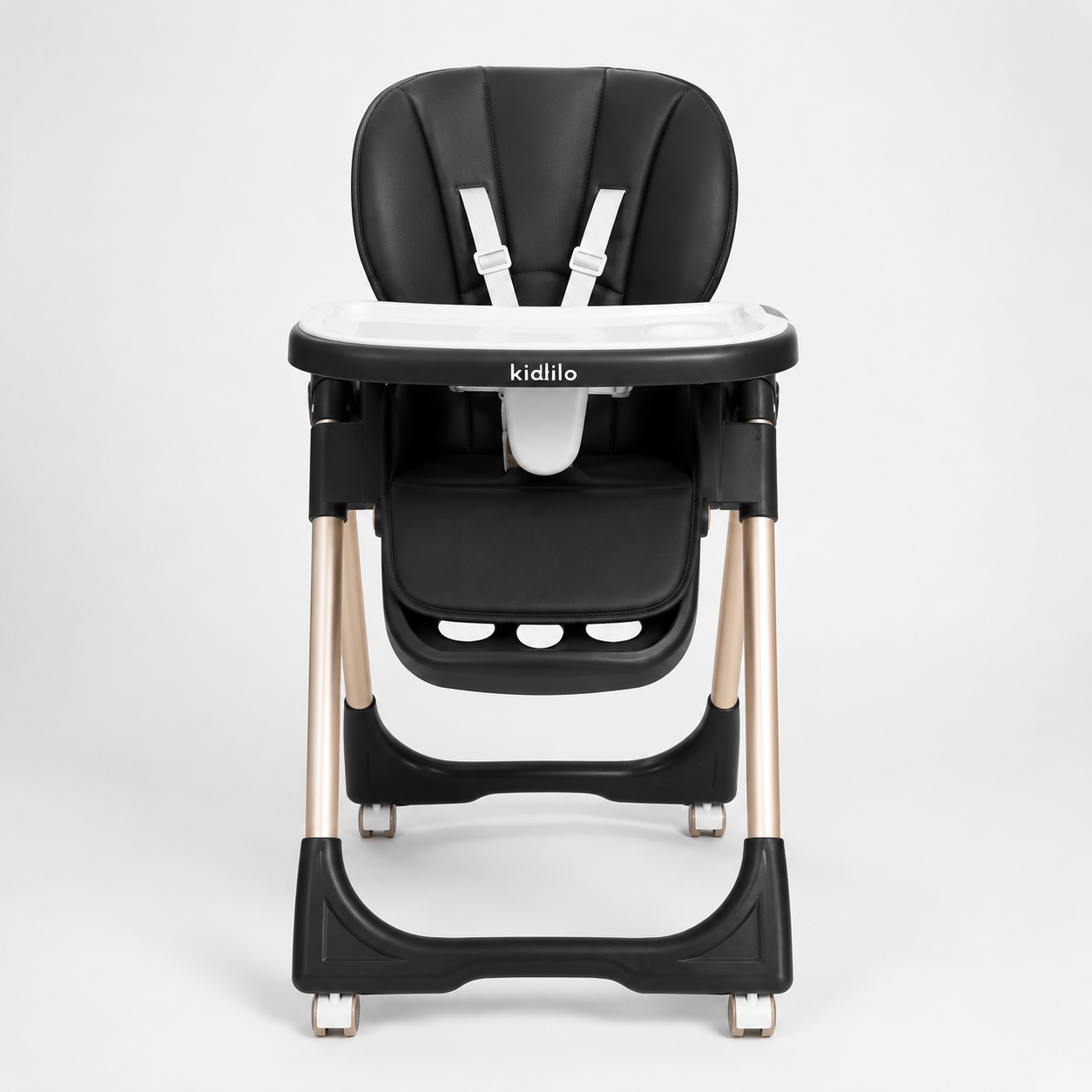 Kidilo DC01 2-in-1 Foldable Baby High Chair with Wheels