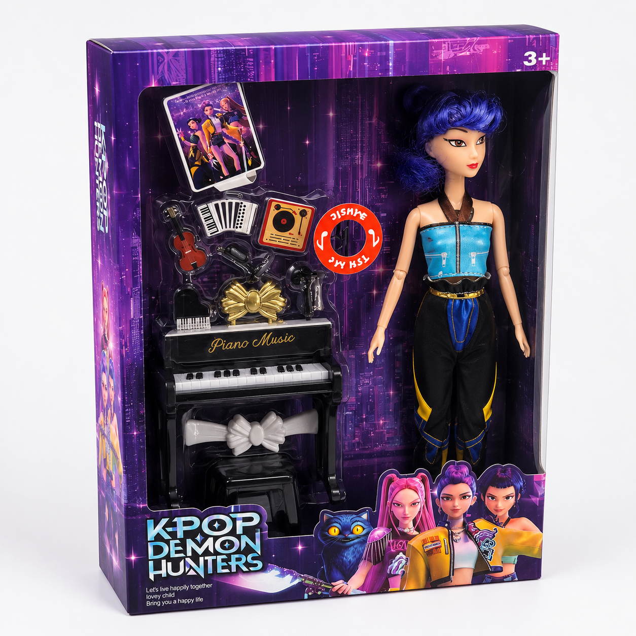 K-Pop Fashion Doll With Piano Accessories