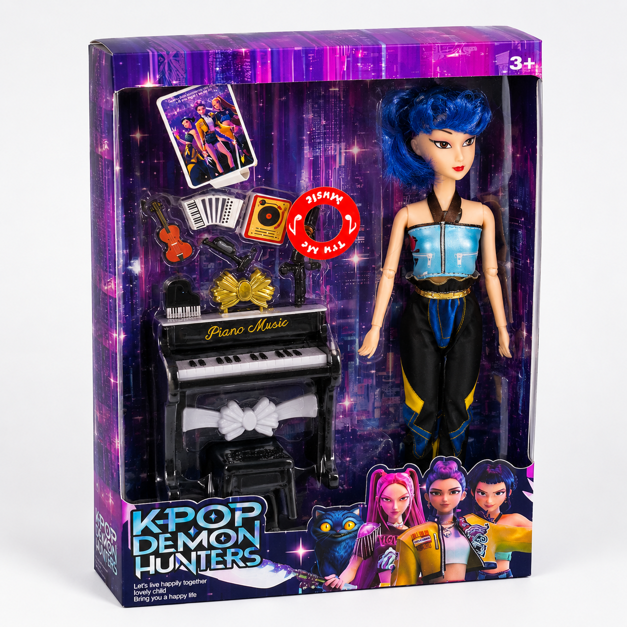 K-Pop Fashion Doll With Piano Accessories