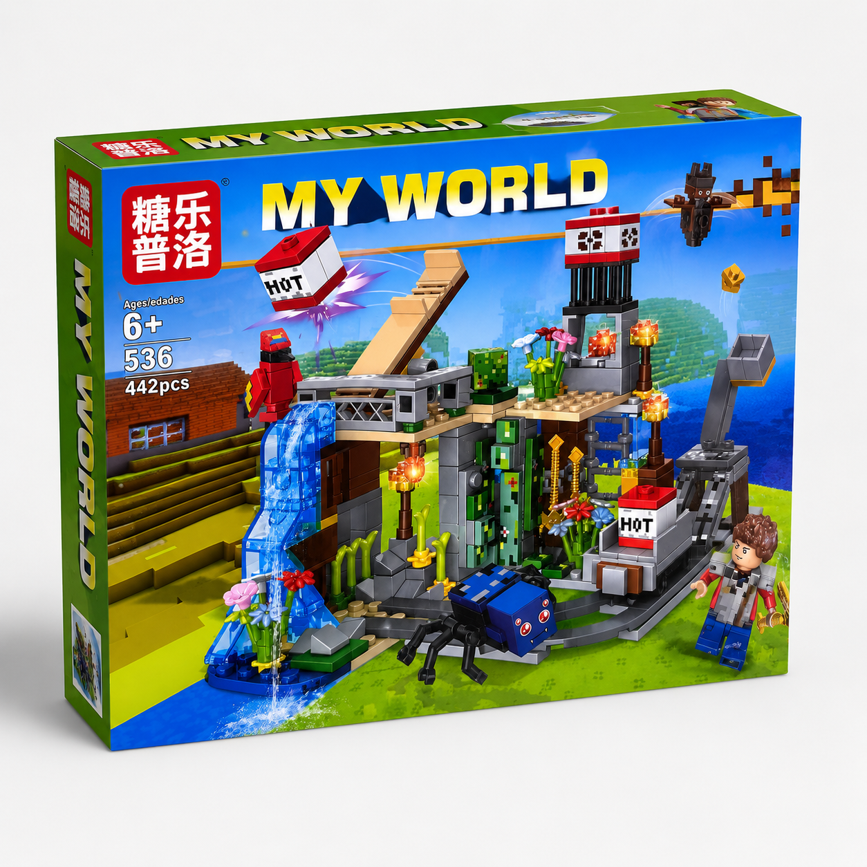 My World Waterfall Hideout Building Blocks Set