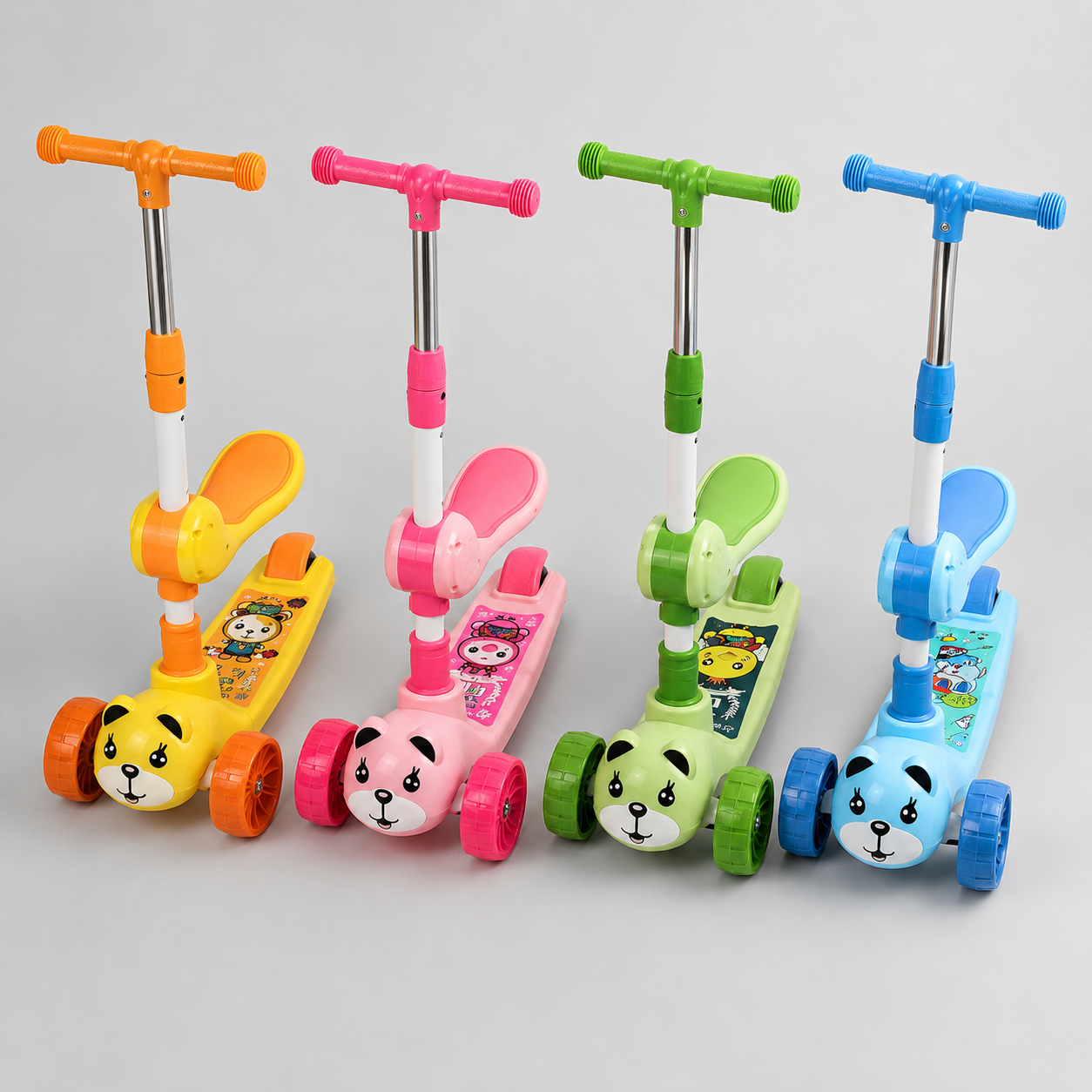 633 - Animal Face Kids Scooter with Light and Music