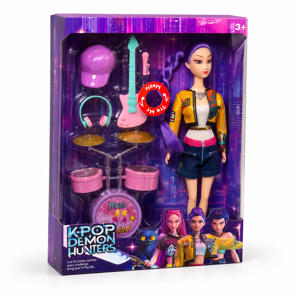 K-Pop Fashion Doll With Drum Accessories