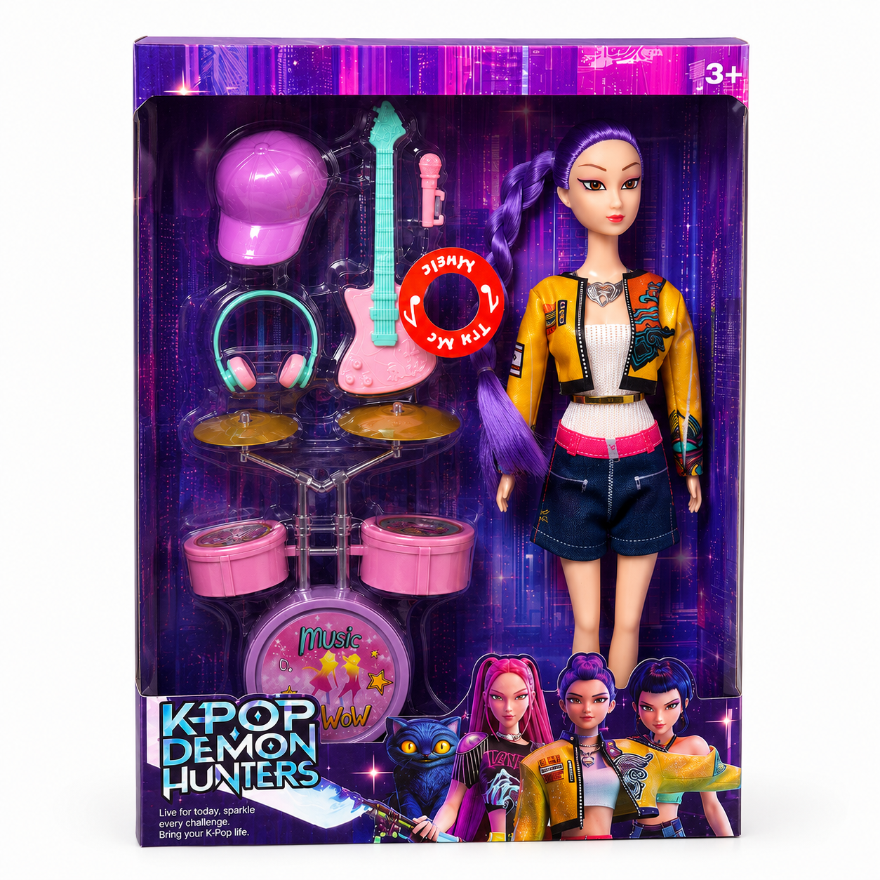 K-Pop Fashion Doll With Drum Accessories