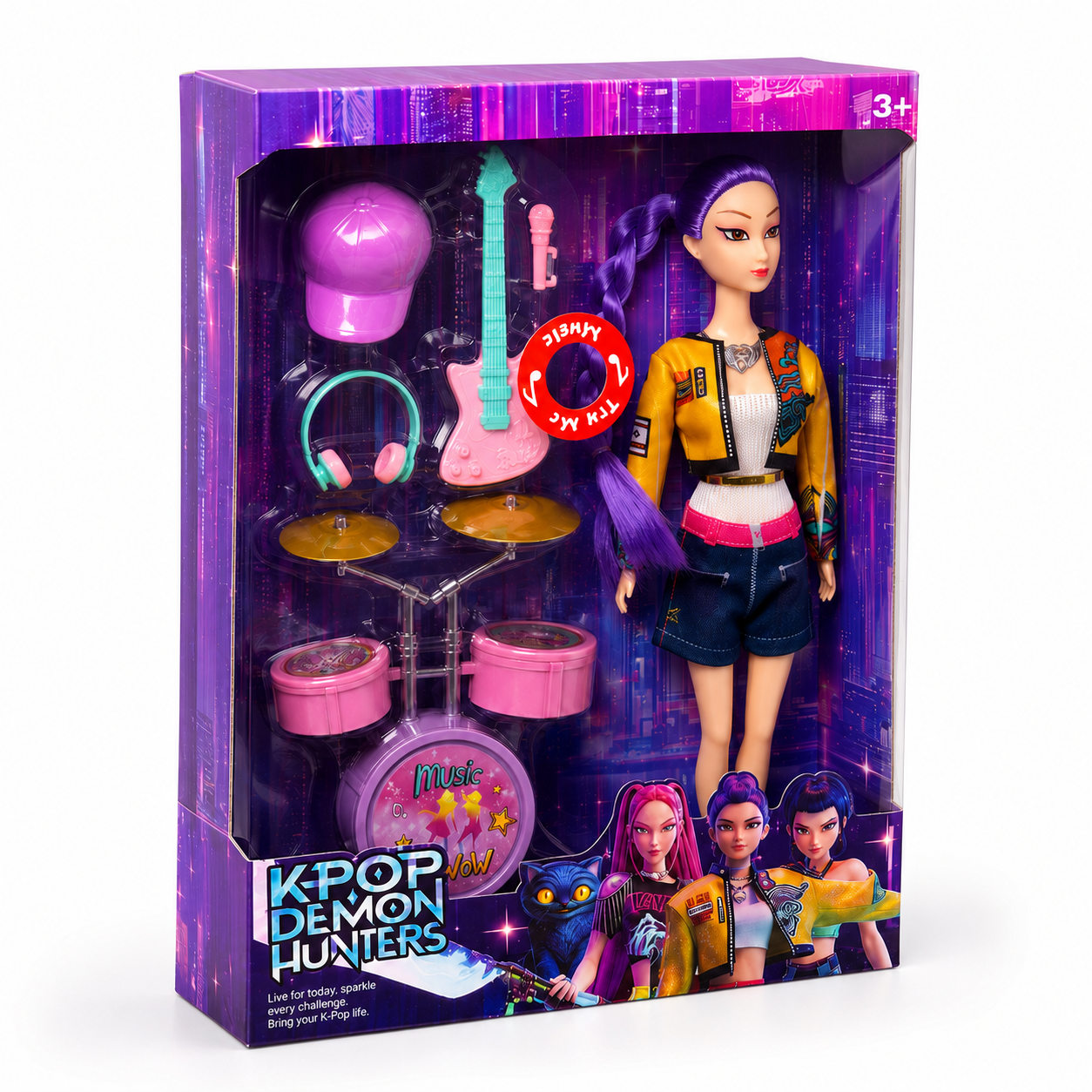 K-Pop Fashion Doll With Drum Accessories