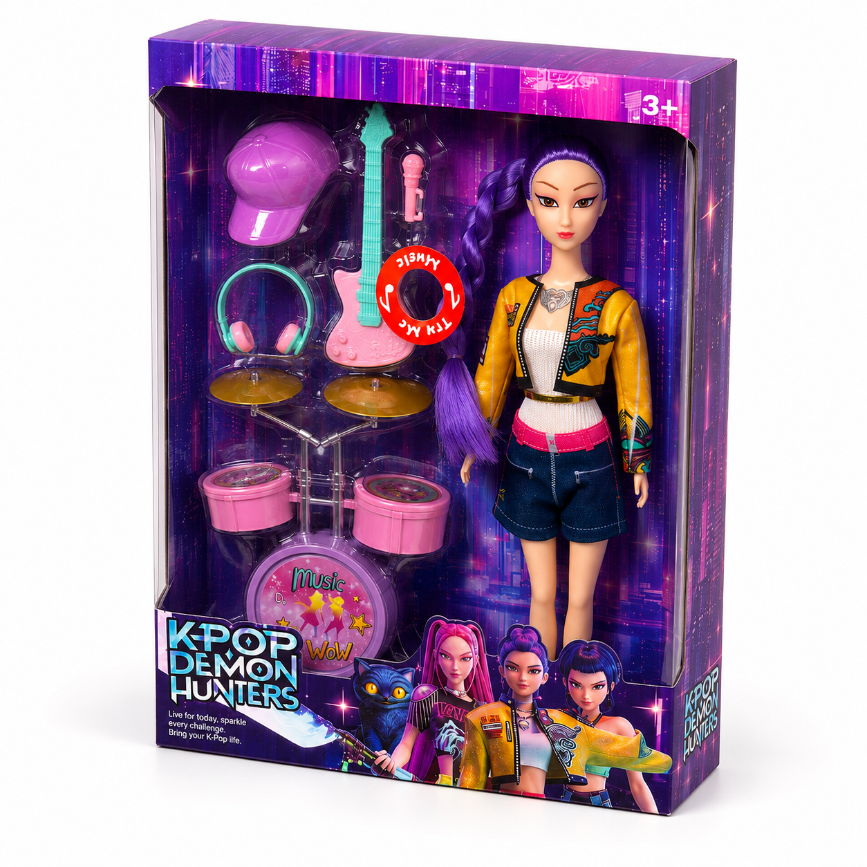 K-Pop Fashion Doll With Drum Accessories