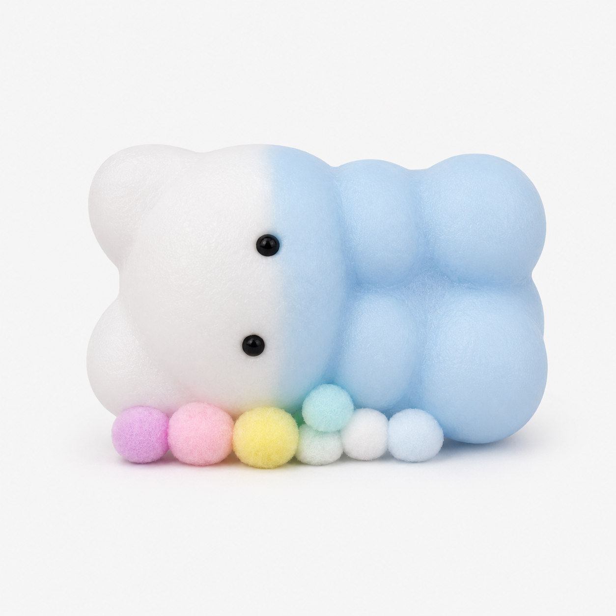 Blue and White Bow Slow Rise Squishy Toy
