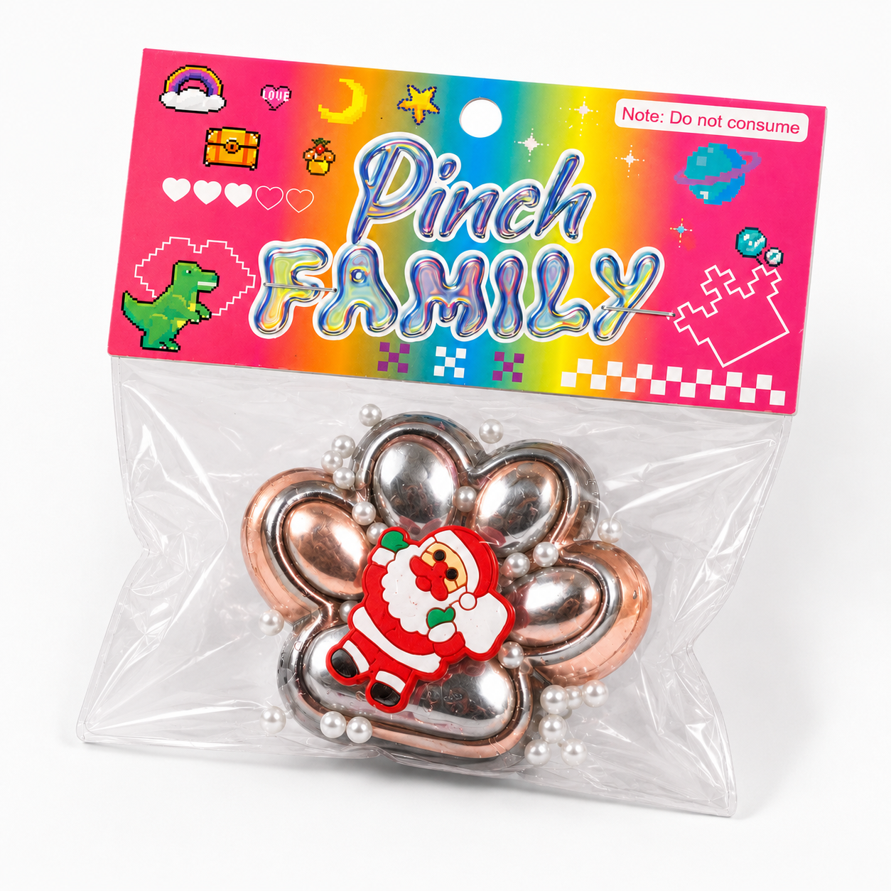 Christmas Santa Paw Shaped Squishy Toy