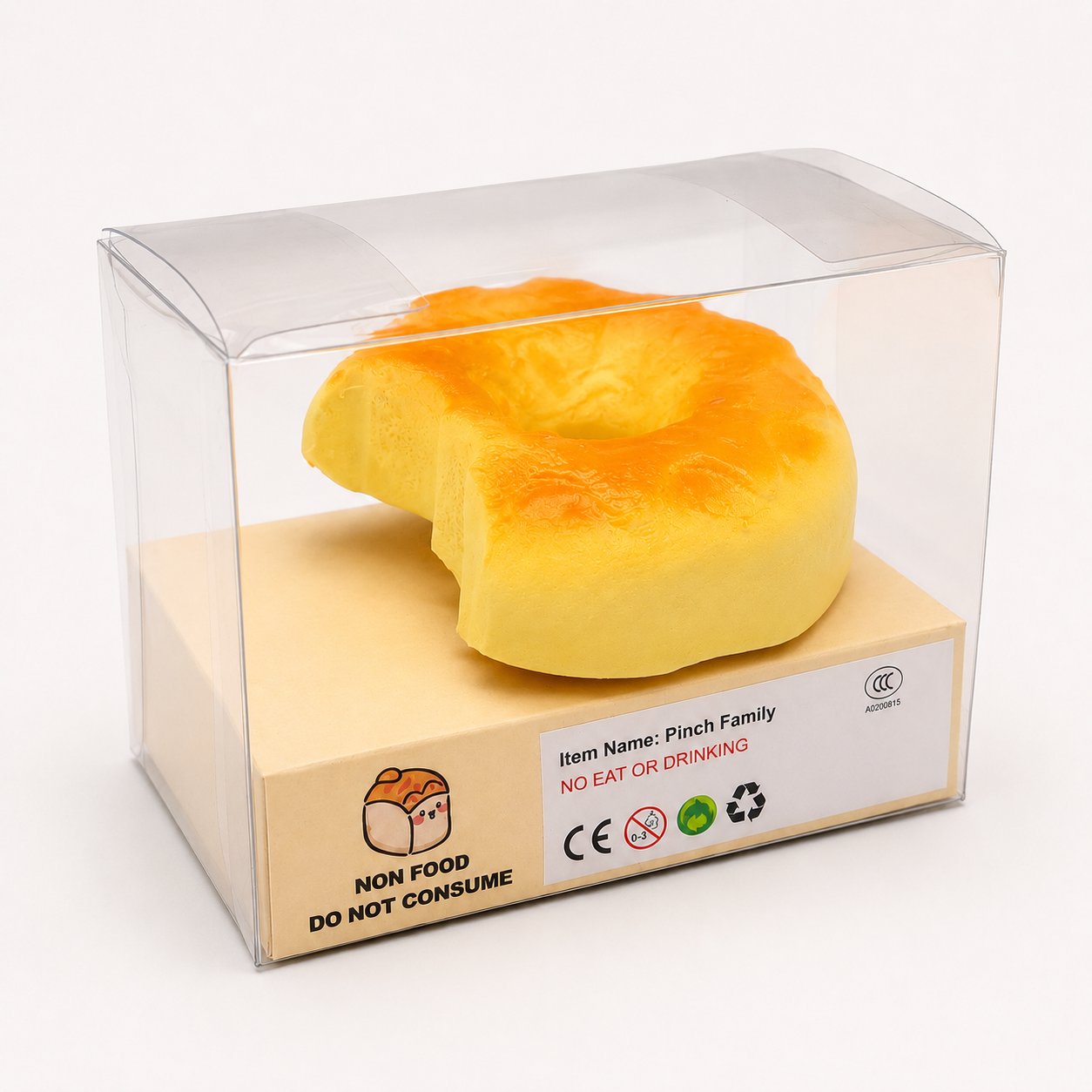 Croissant Bread Slow Rise Squishy Toy in Display Box