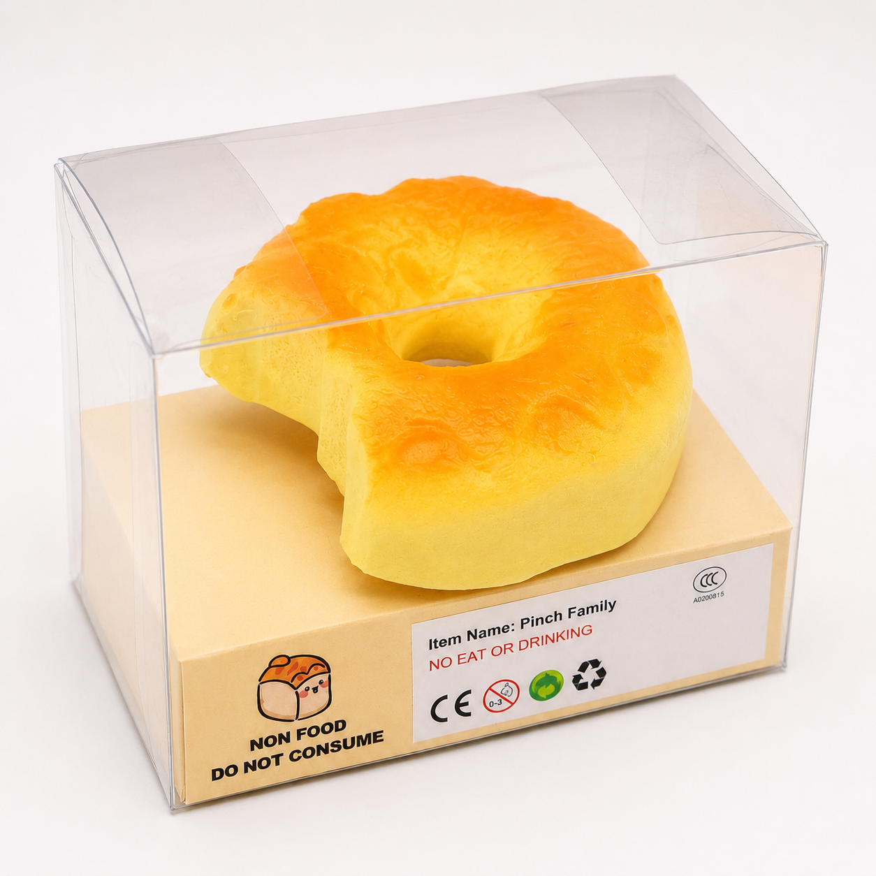 Croissant Bread Slow Rise Squishy Toy in Display Box