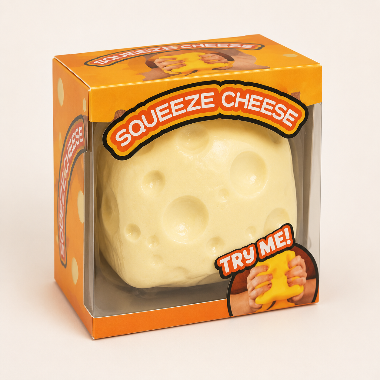 Squeeze Cheese Block Squishy Toy