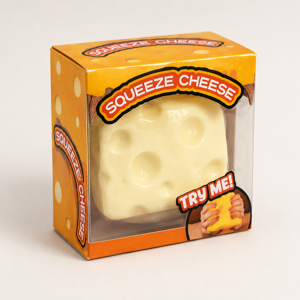 Squeeze Cheese Block Squishy Toy