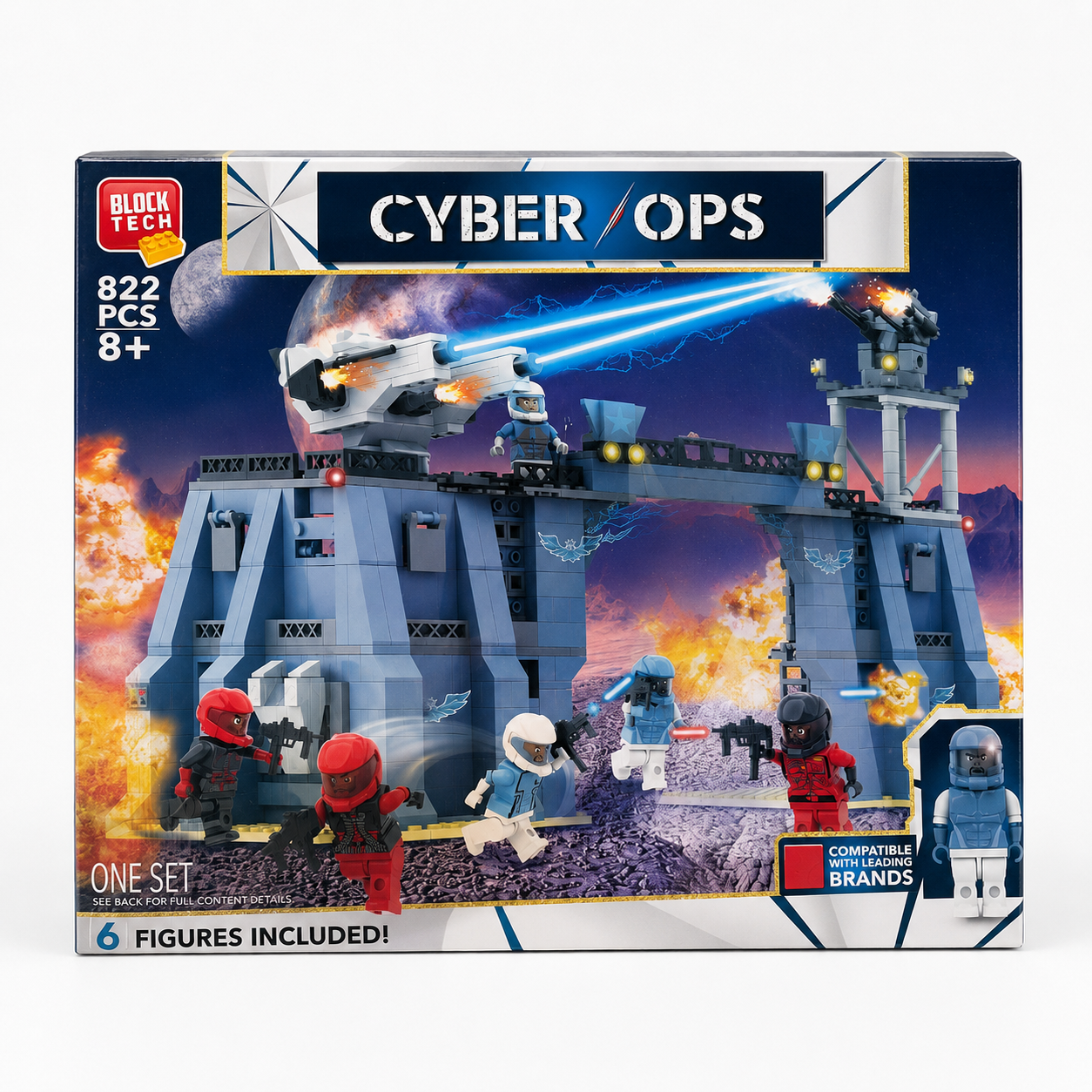 Cyber Ops Military Base Building Blocks Set