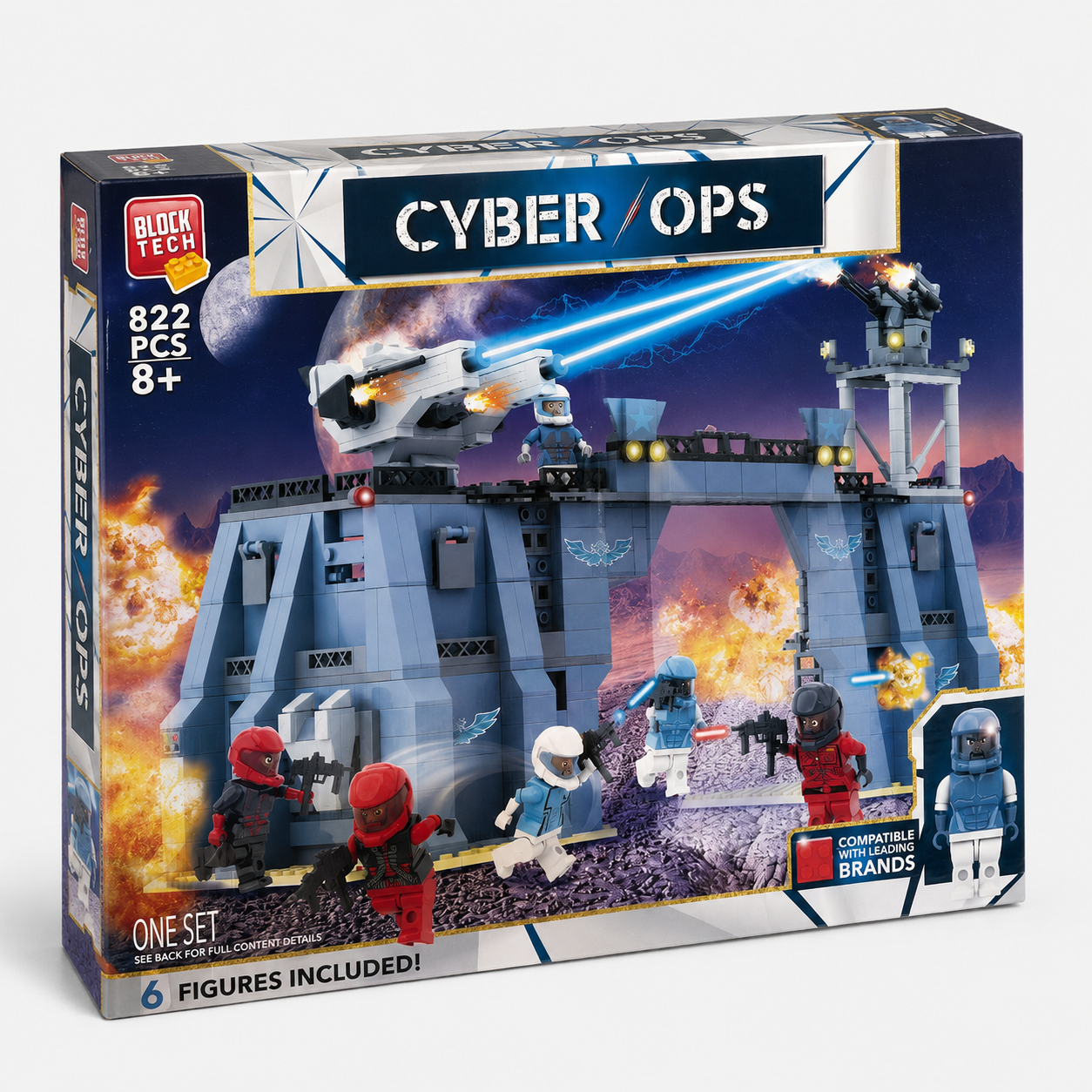 Cyber Ops Military Base Building Blocks Set