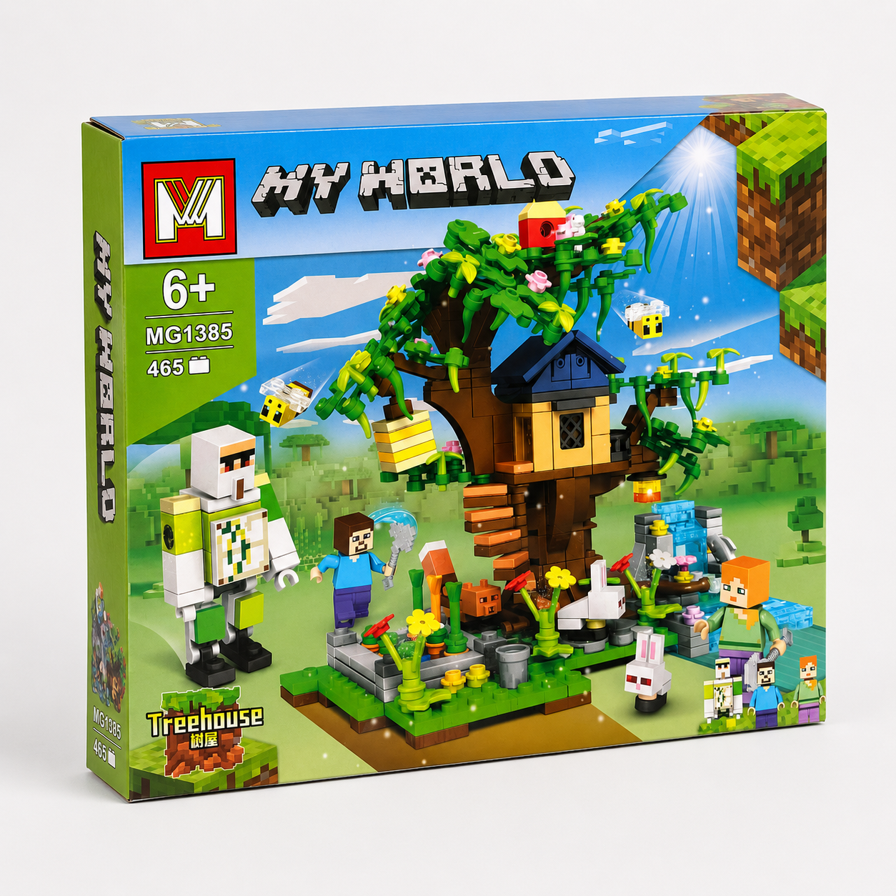 Pixel World Treehouse Building Blocks Set