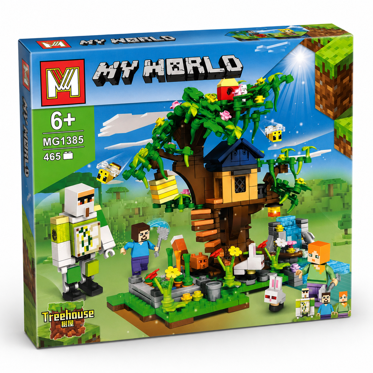 Pixel World Treehouse Building Blocks Set