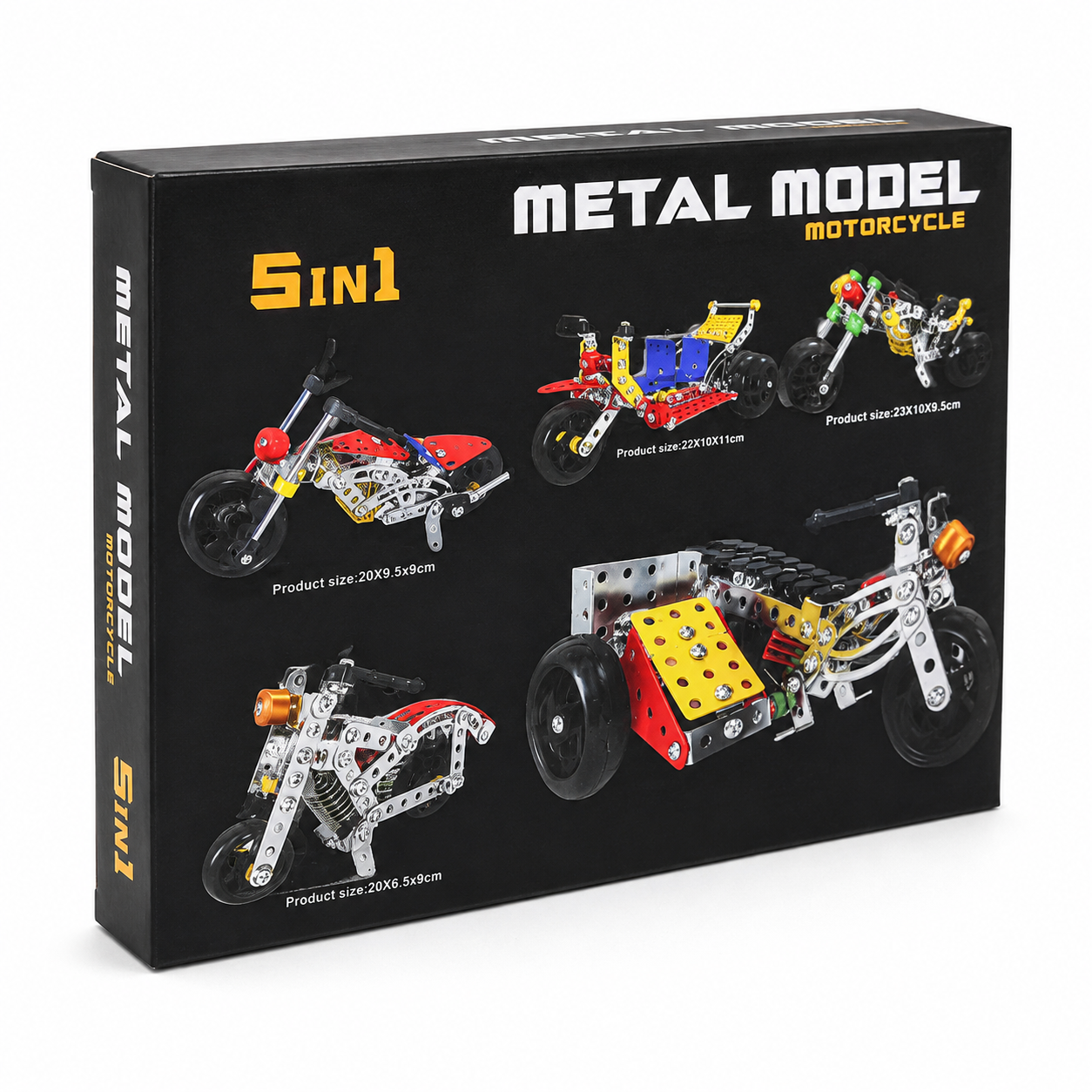5 in 1 Metal Model Motorcycle Building Set – DIY Assembly Bike Toy for Kids