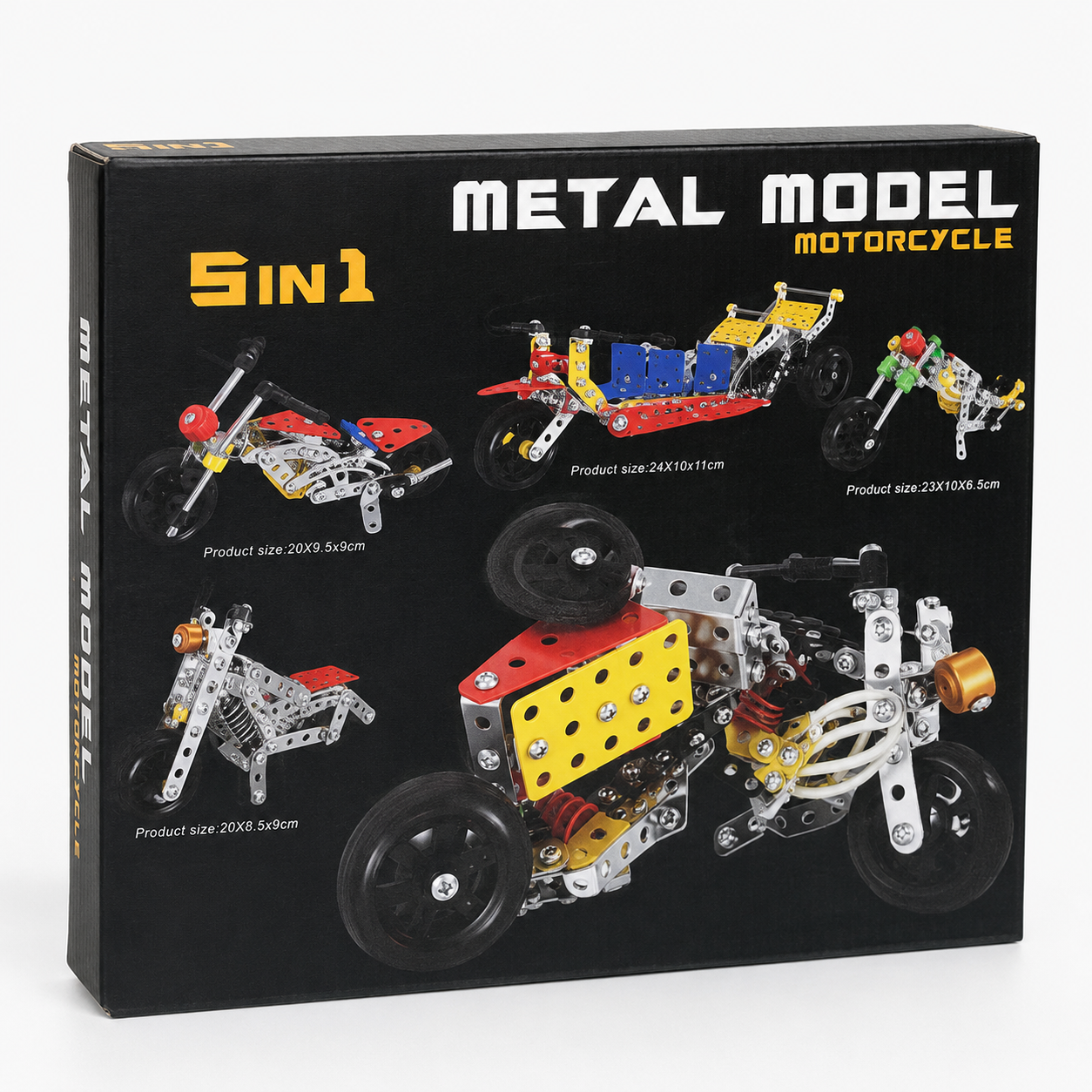 5 in 1 Metal Model Motorcycle Building Set – DIY Assembly Bike Toy for Kids