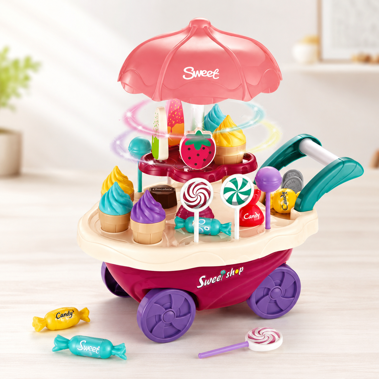 Musical Candy Cart Toy for Kids