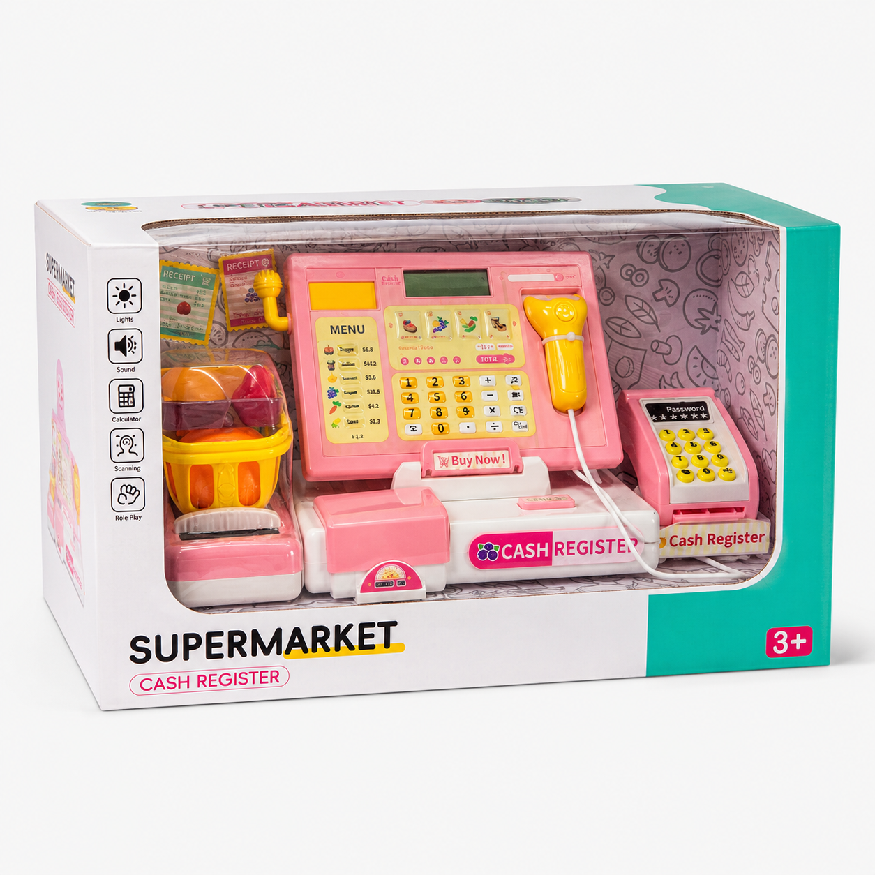 Cash Counter Shopping Playset for Kids