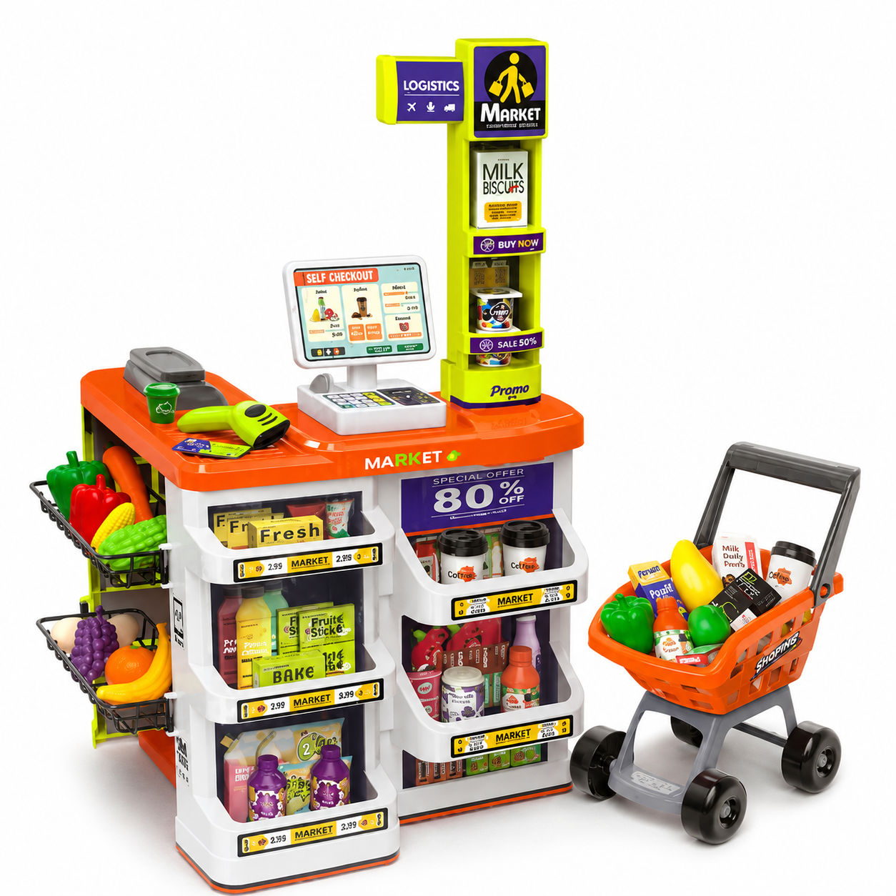 Shopping Mart Pretend Play Set for Kids