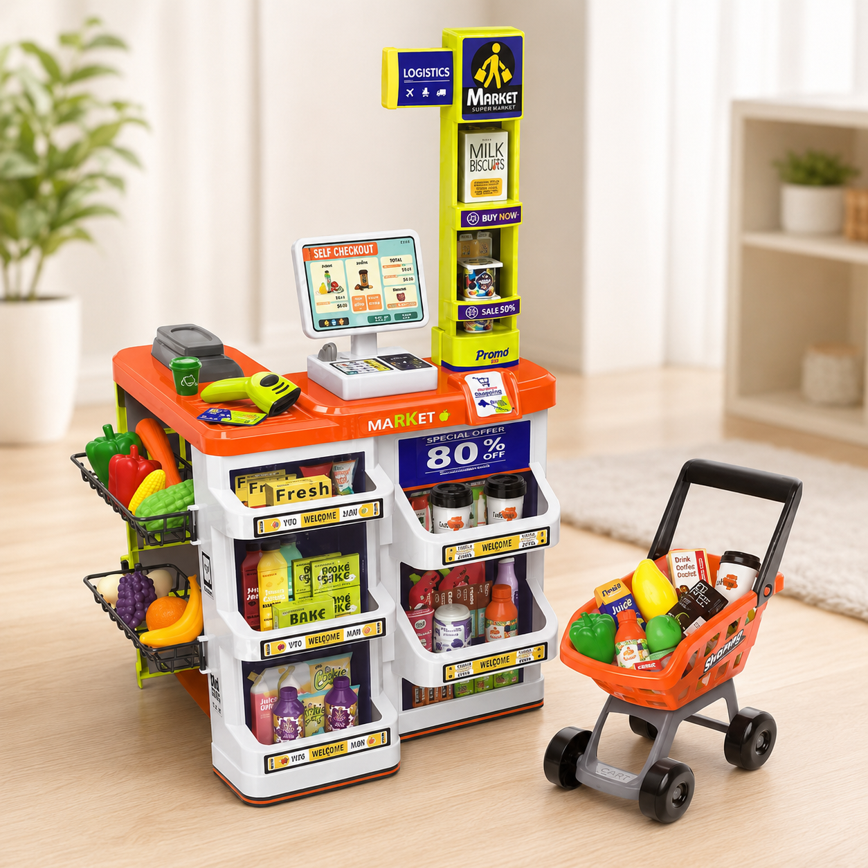 Shopping Mart Pretend Play Set for Kids