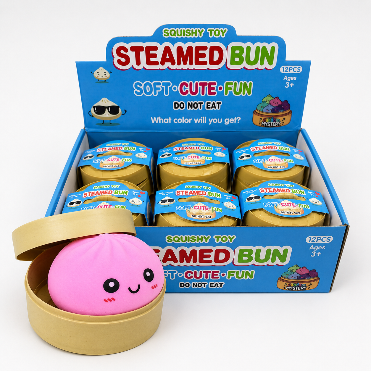 Steamed Bun Squishy Toy – Soft Cute Fun Mystery Bun Toy for Kids