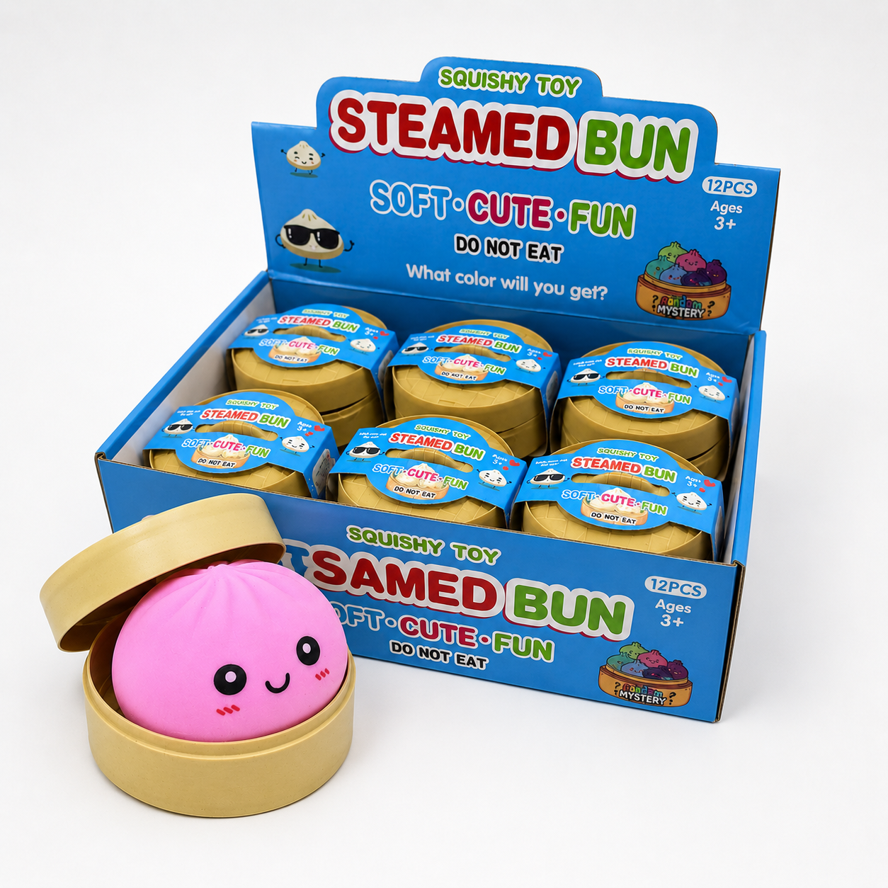 Steamed Bun Squishy Toy – Soft Cute Fun Mystery Bun Toy for Kids