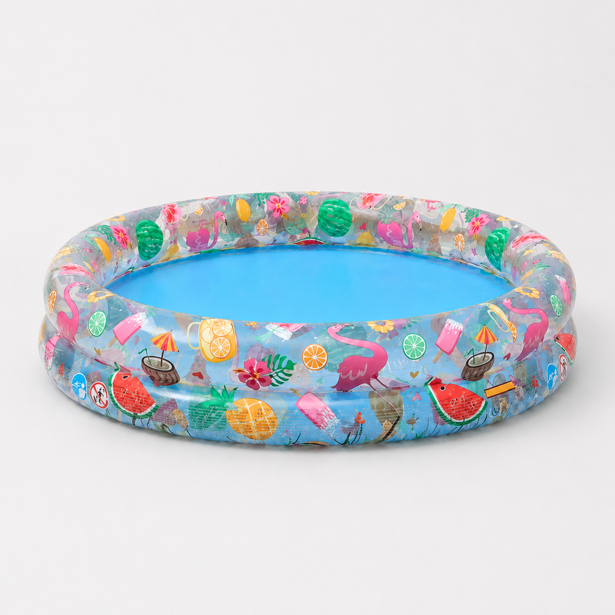 48×10in Fruity Kids Inflatable Pool in Bag – Round Summer Water Pool