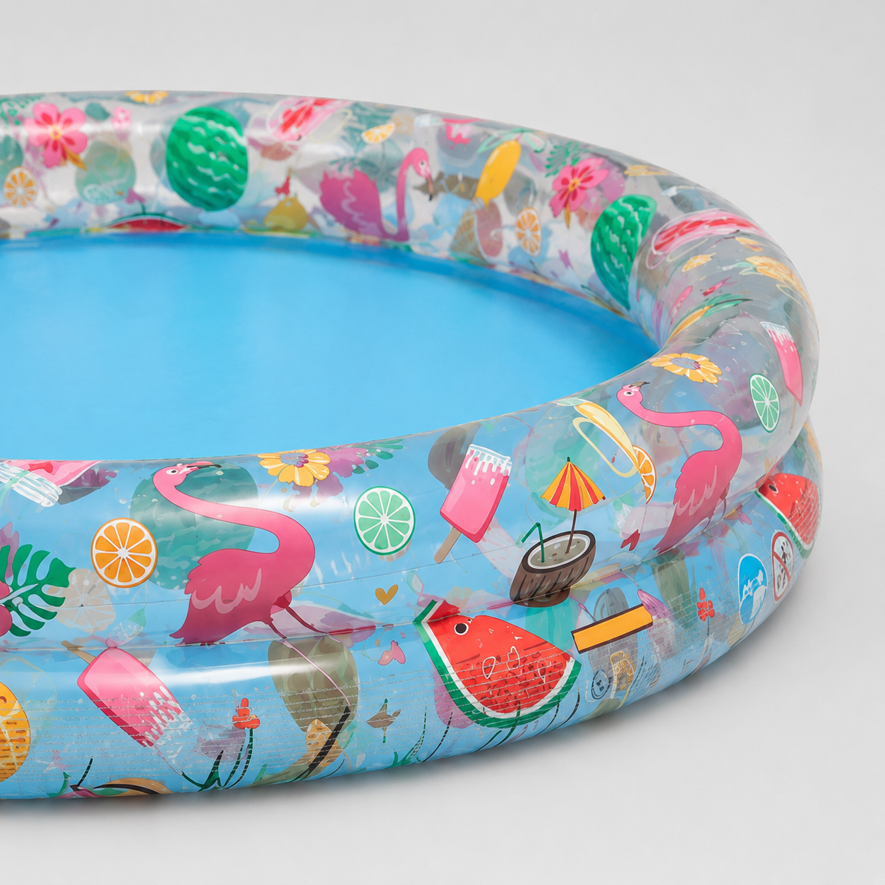 48×10in Fruity Kids Inflatable Pool in Bag – Round Summer Water Pool