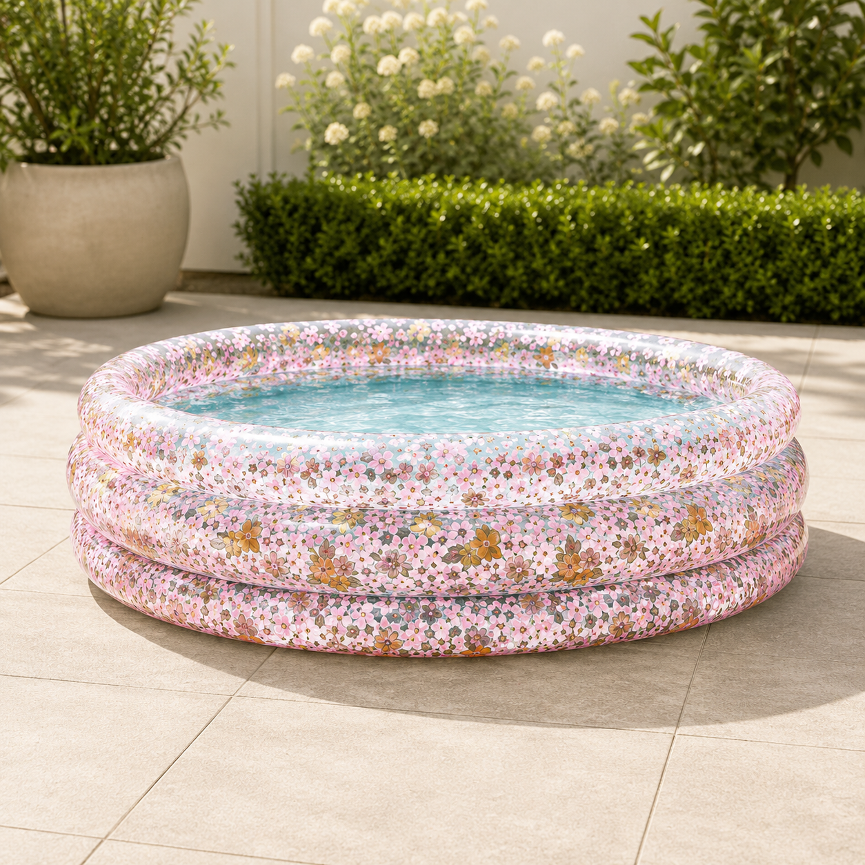 Intex Sweet Blossom Pool – Kids Inflatable Floral Round Water Pool