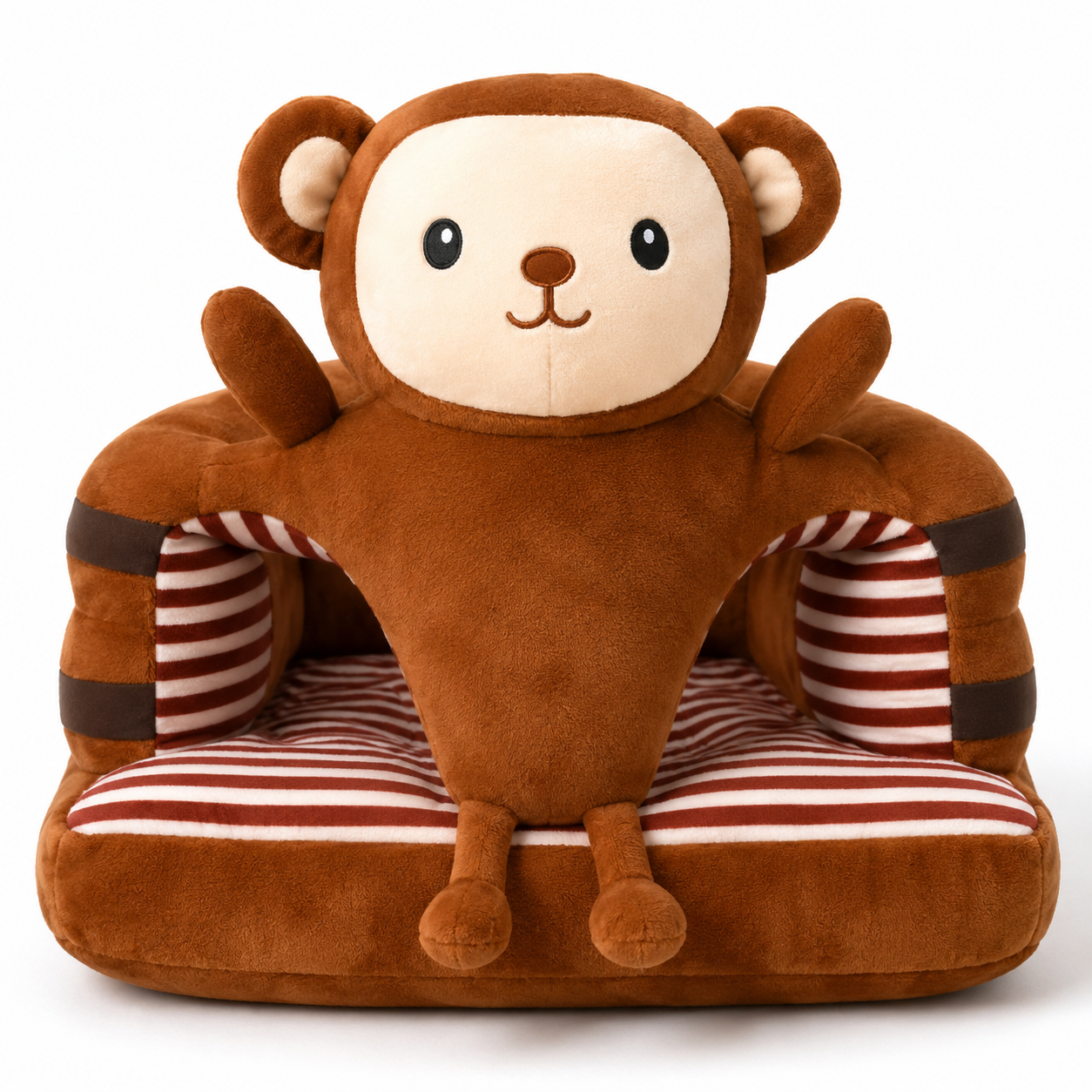 Brown Monkey Baby Seater – Soft Plush Character Support Chair