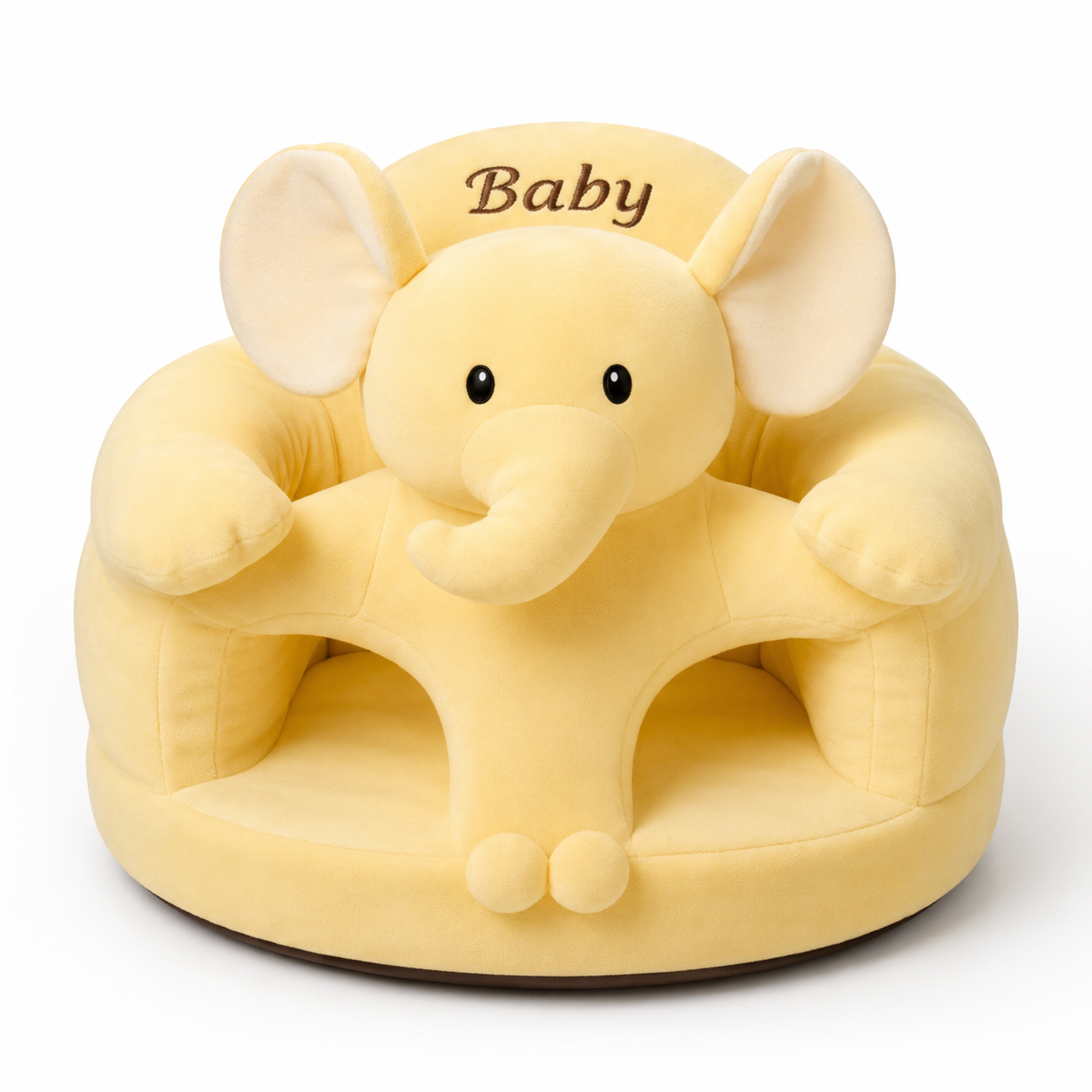 Cream Elephant Baby Seater – Soft Plush 360° Support-Style Chair