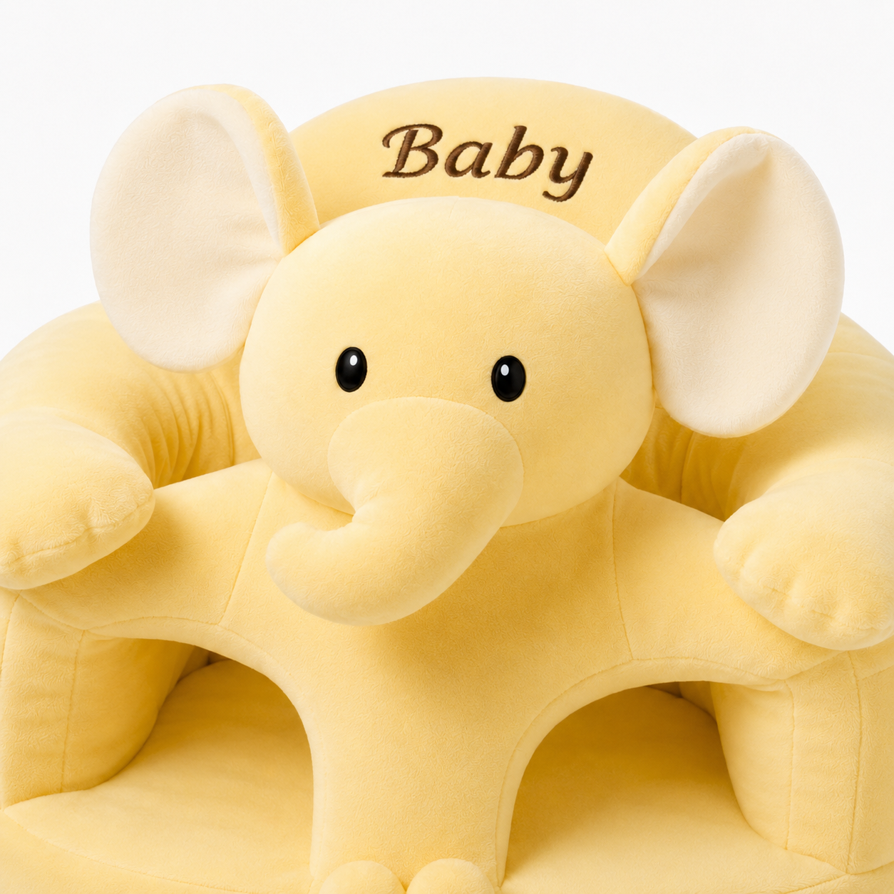 Cream Elephant Baby Seater – Soft Plush 360° Support-Style Chair
