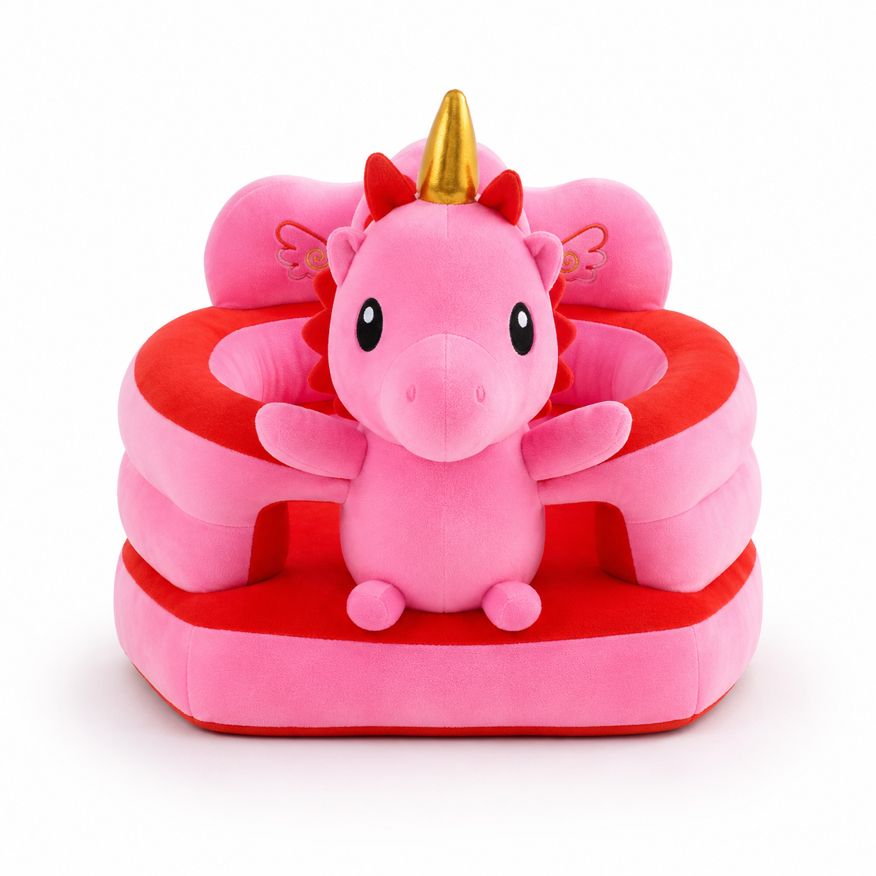 Pink Unicorn Baby Seater – Soft Plush 360° Support-Style Chair