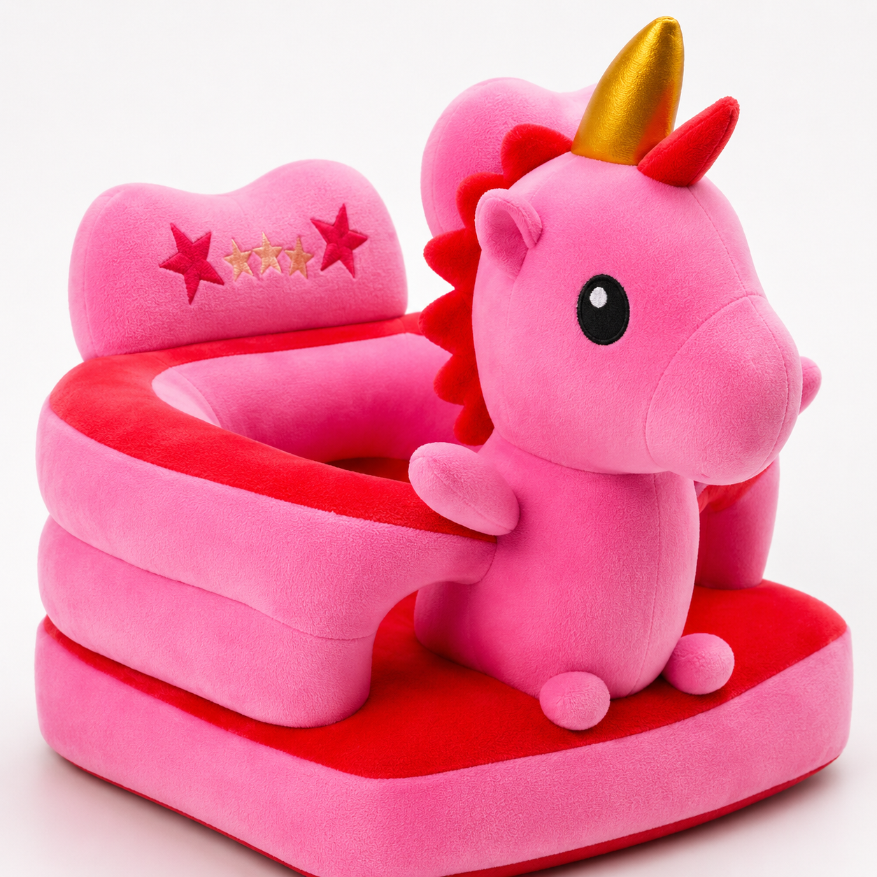 Pink Unicorn Baby Seater – Soft Plush 360° Support-Style Chair