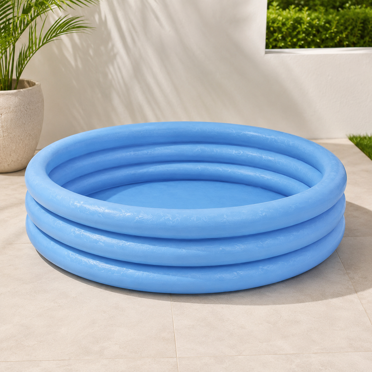 Intex Crystal Blue Inflatable Pool 58×13in – Round Kids Swimming Pool