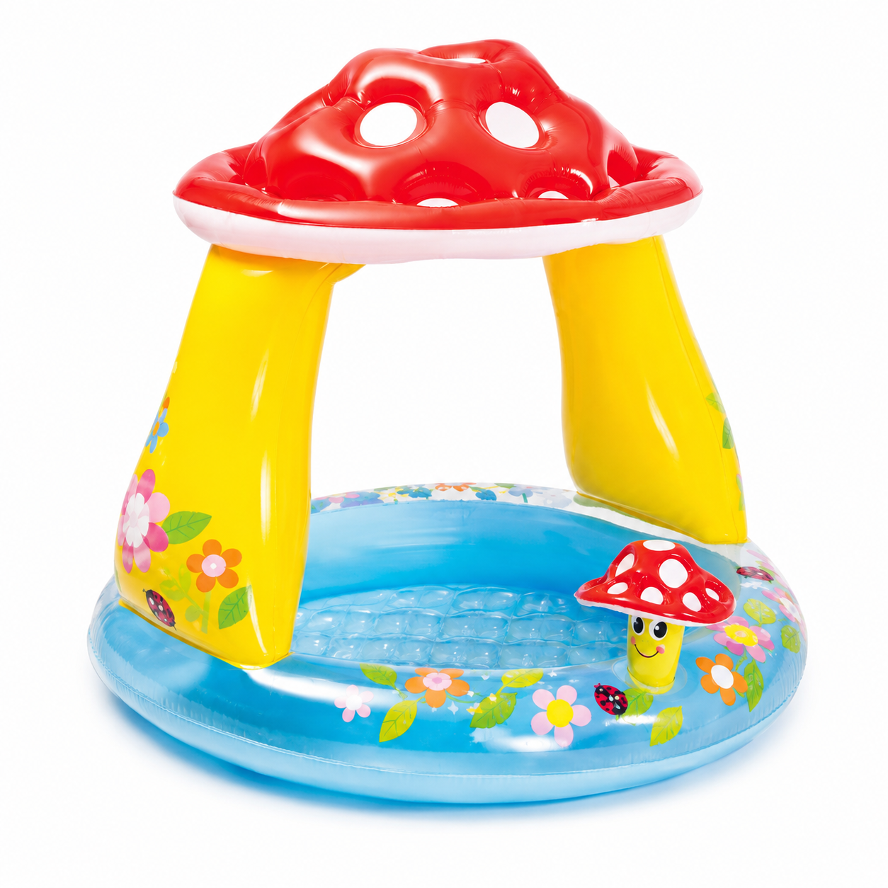 Intex Mushroom Baby Pool 40×35in – Inflatable Kids Pool with Sunshade
